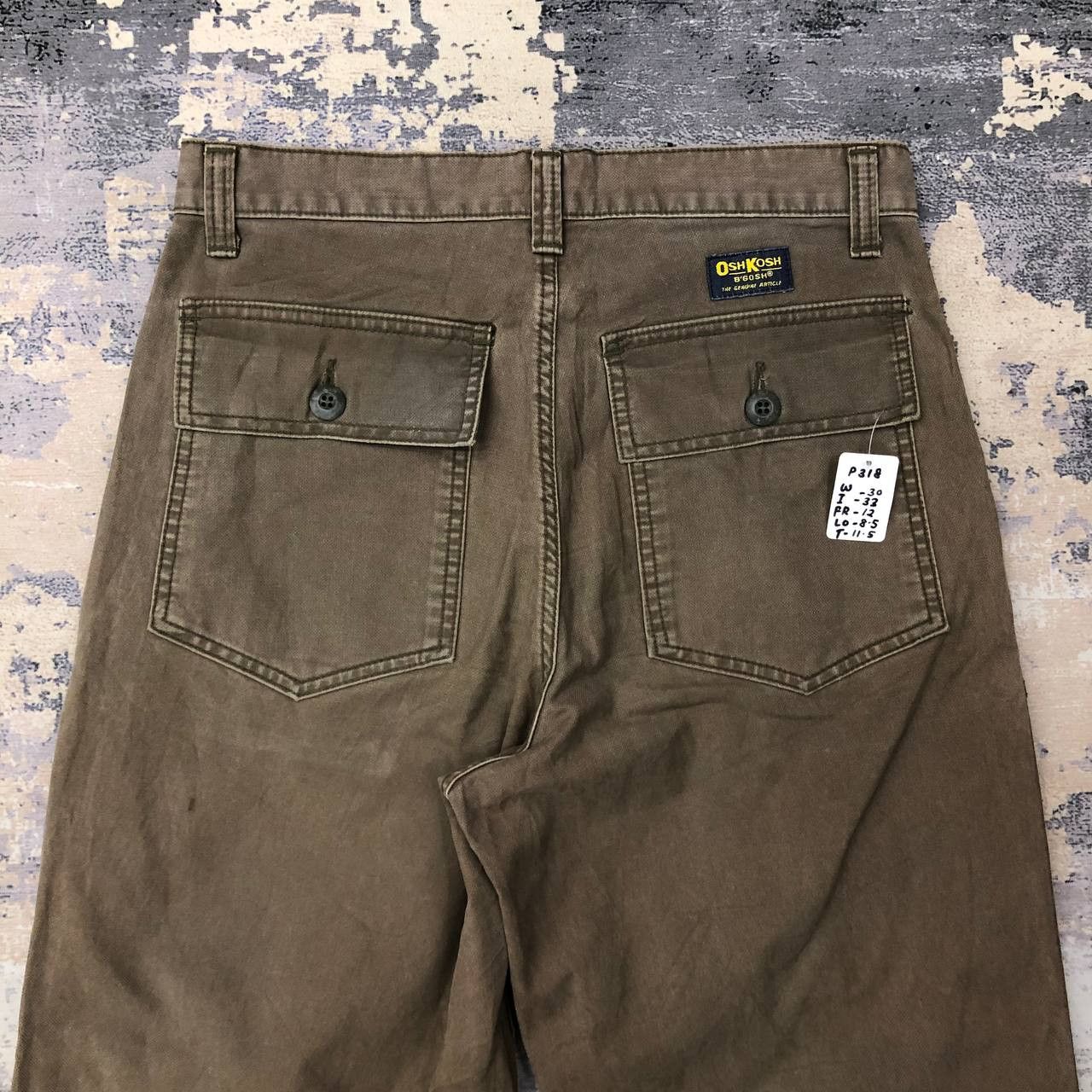 Oshkosh P318 VTG WORKWEAR OSHKOSH B'GOSH BAKER PANTS Size US 30 / EU 46 - 4 Thumbnail