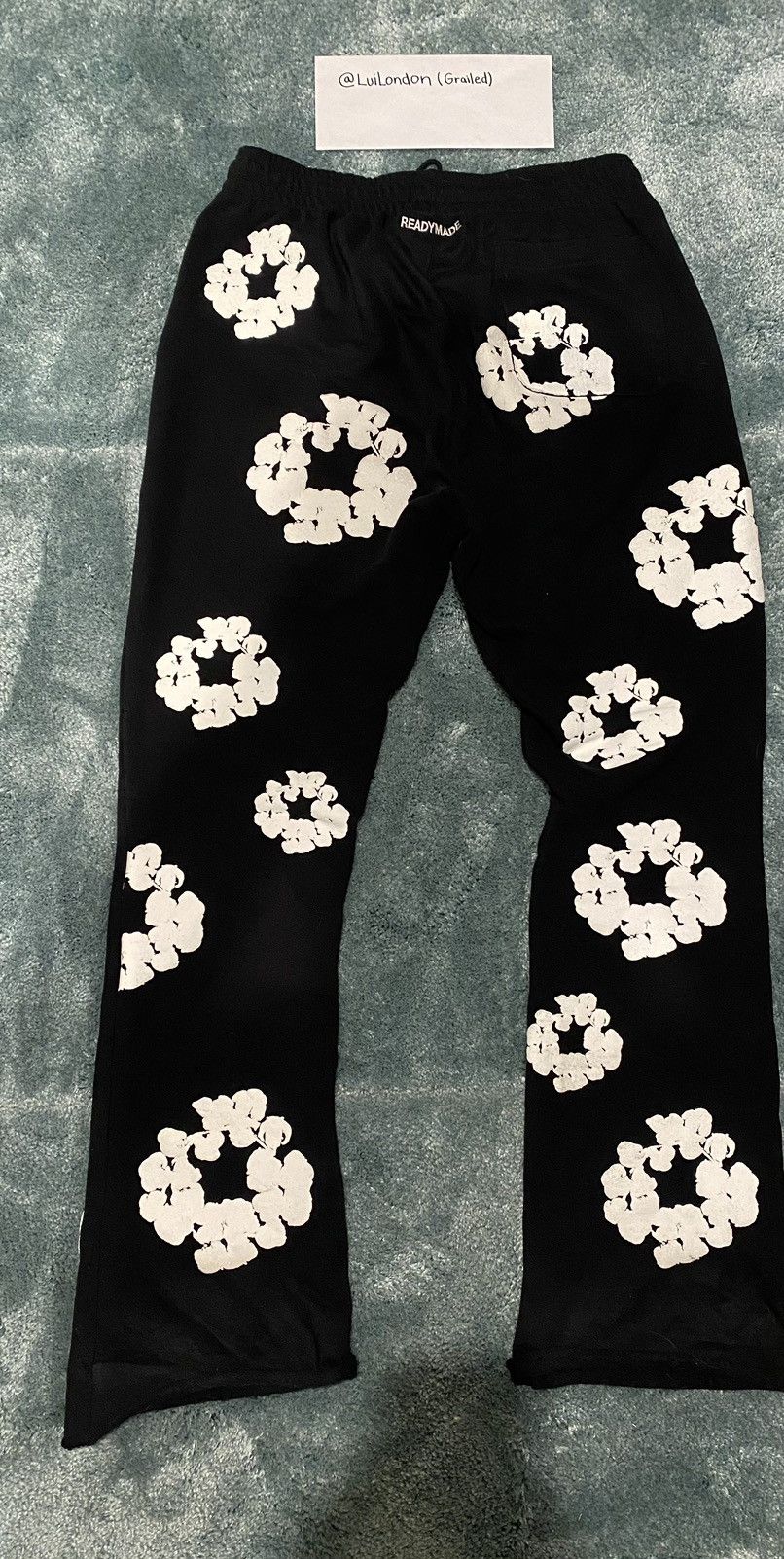 Readymade Denim Tears X Readymade Cotton Wreath Sweatpants Black