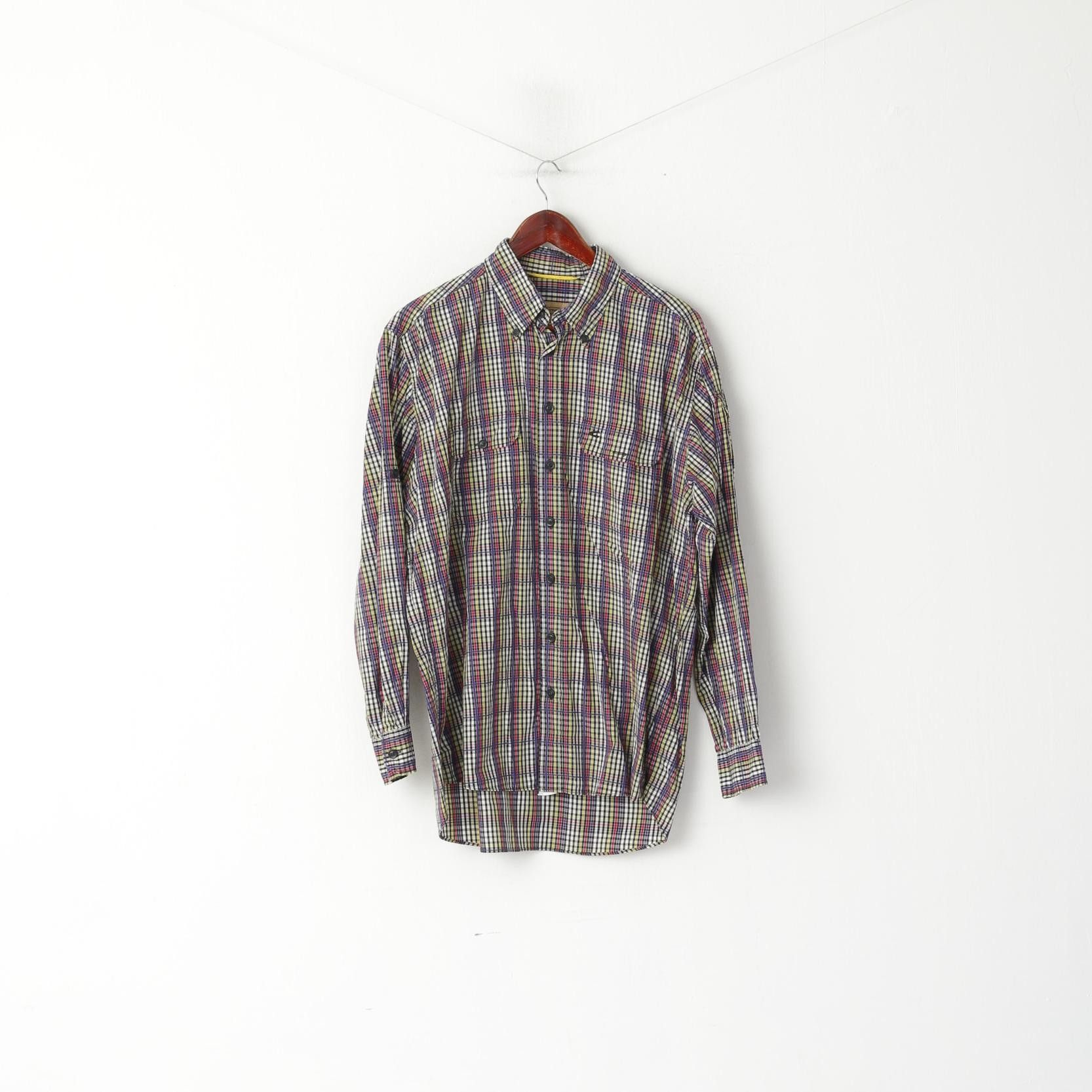 Vintage × camel active Camel Active Men L Casual Shirt Purple Check Cotton 6148 Size US L / EU 52-54 / 3 - 1 Thumbnail