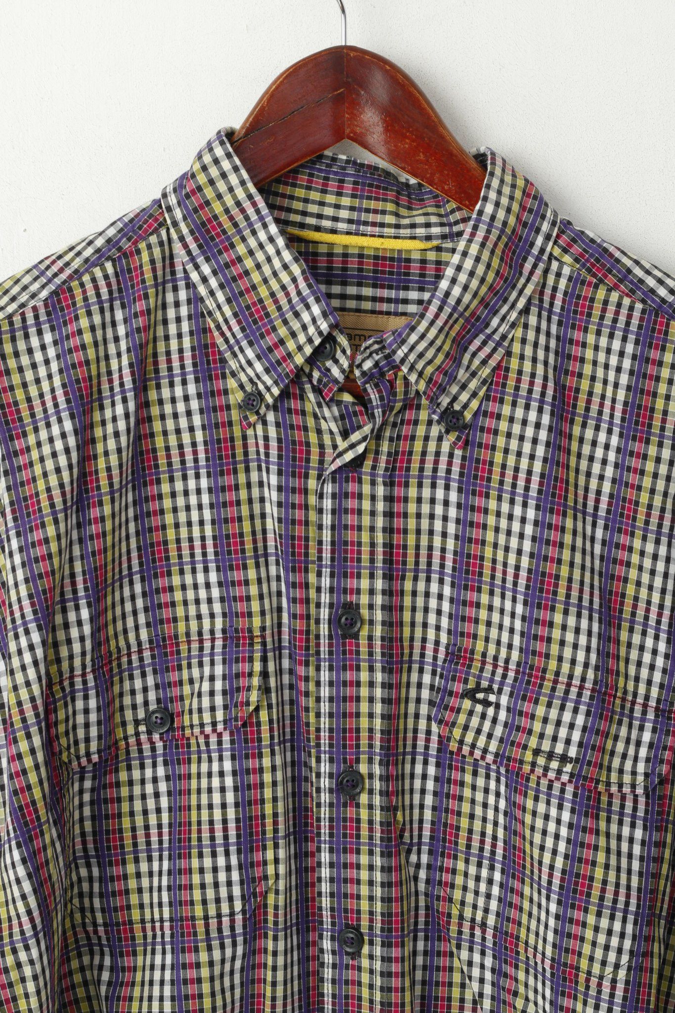 Vintage × camel active Camel Active Men L Casual Shirt Purple Check Cotton 6148 Size US L / EU 52-54 / 3 - 2 Thumbnail