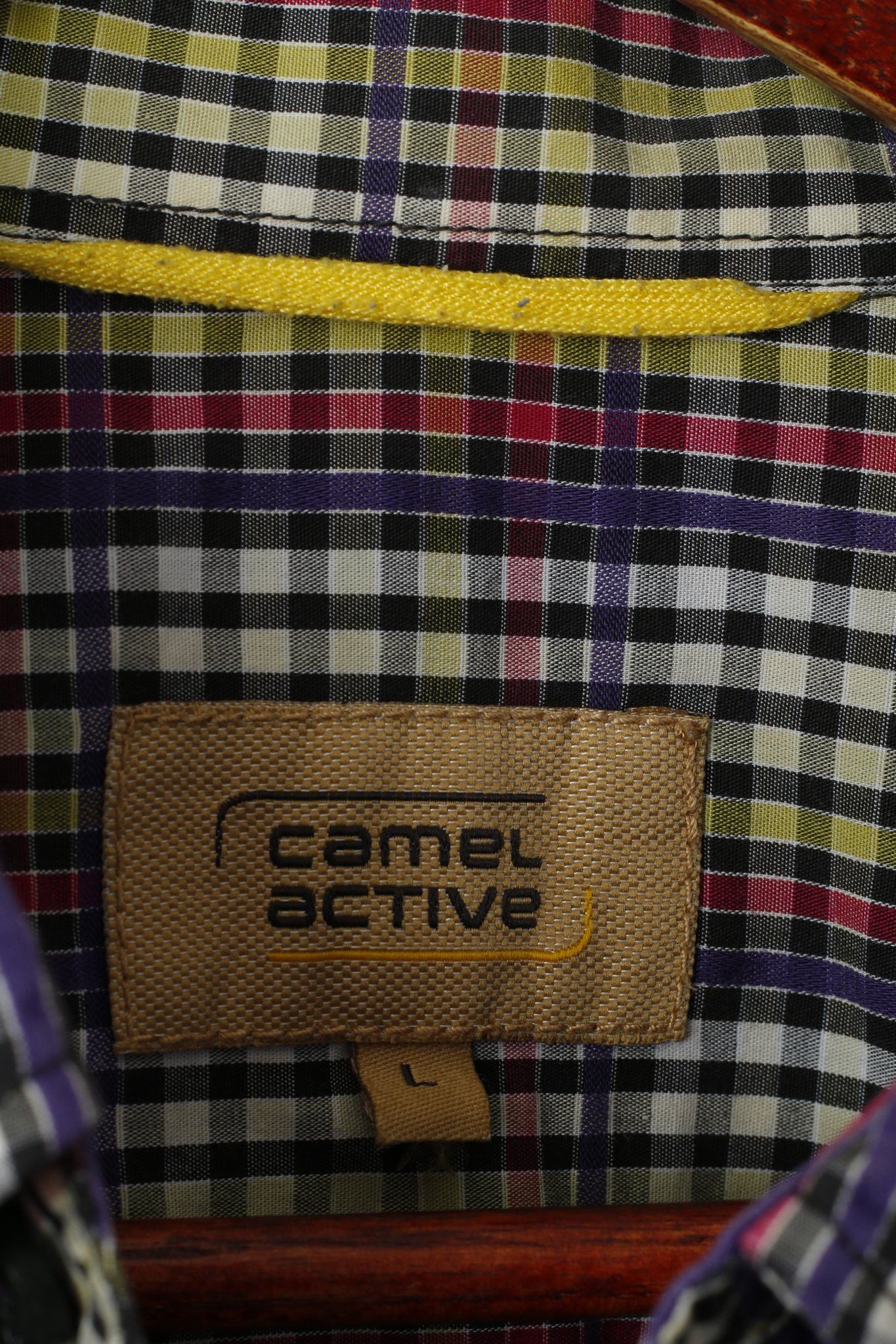 Vintage × camel active Camel Active Men L Casual Shirt Purple Check Cotton 6148 Size US L / EU 52-54 / 3 - 4 Thumbnail