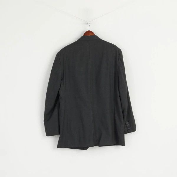 Chaps Ralph Lauren Chaps Ralph Lauren Men 44 L Blazer Dark Grey Wool 6240 Size 44L - 6 Thumbnail