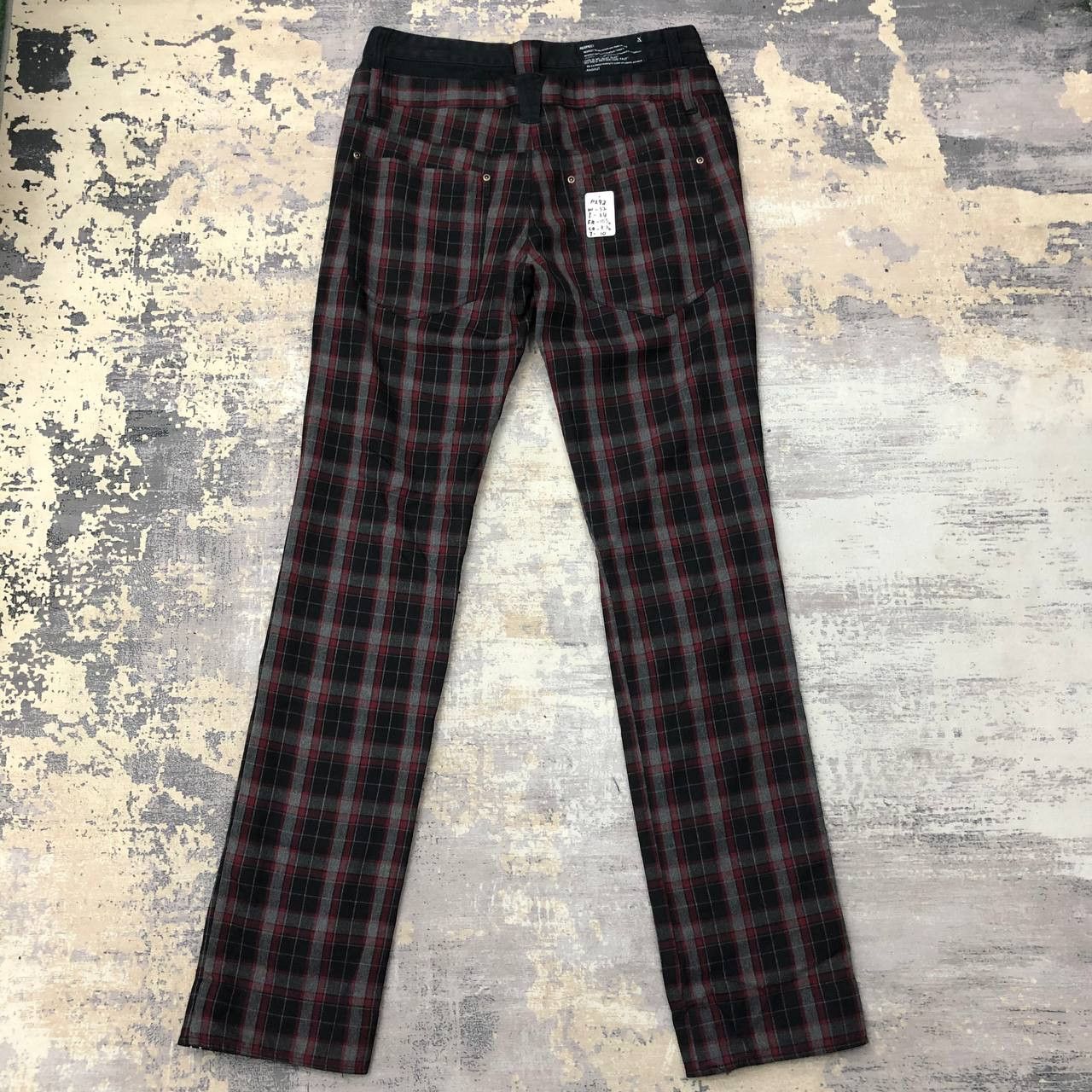 Japanese Brand P293 RAGOUT DOUBLE WAIST JAPAN SKINNY TARTAN PUNK PANTS Size 32" / US 10 / IT 46 - 2 Thumbnail
