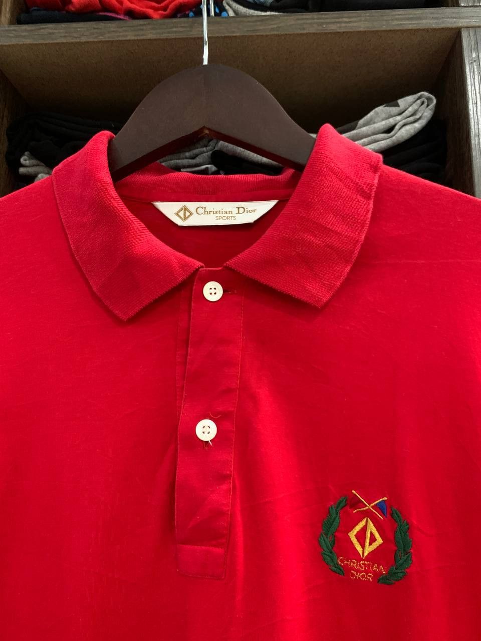 Dior VINTAGE CHRISTIAN DIOR EMBROIDERY LOGO TSHIRT | Grailed