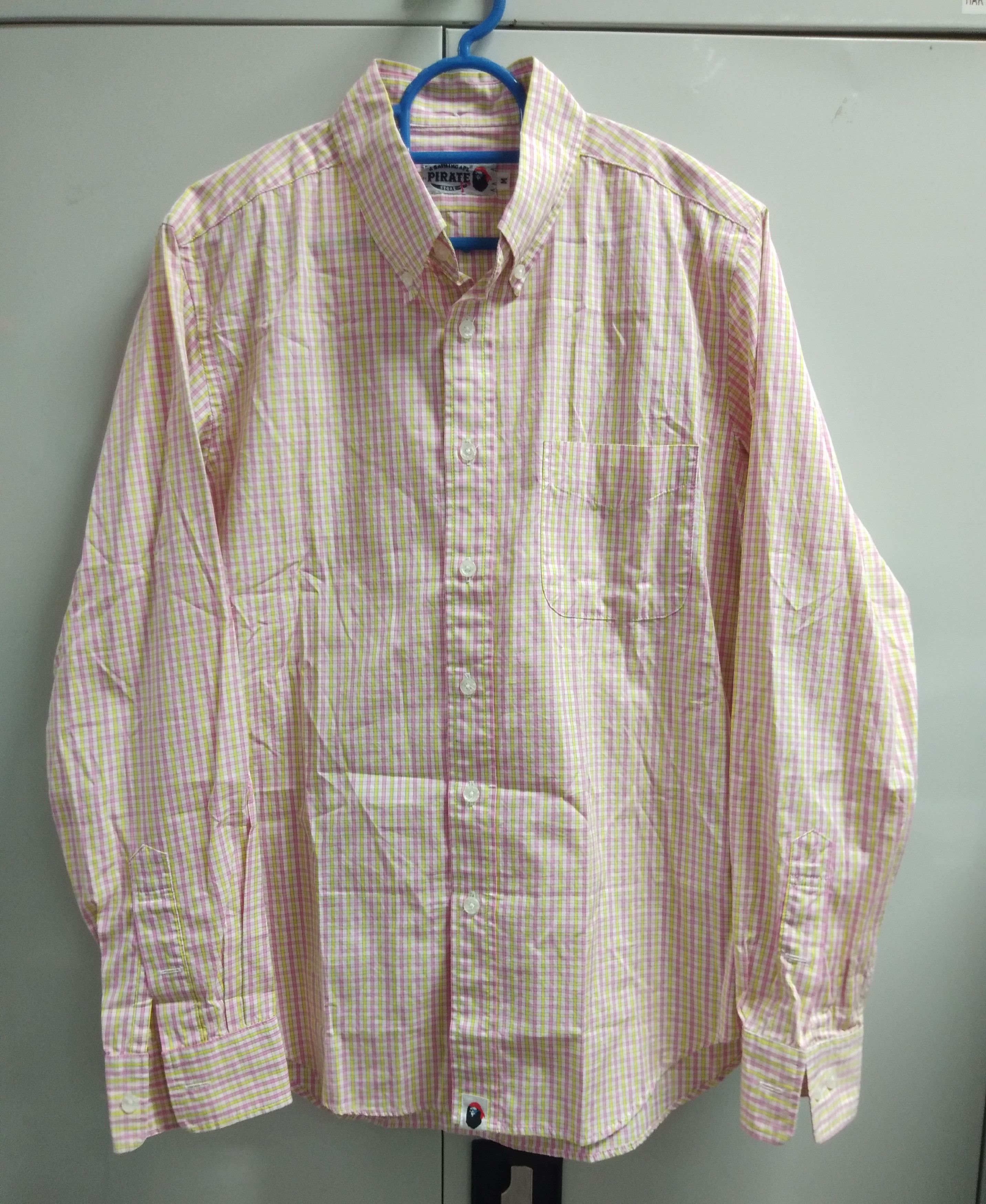 Bape A BATHING APE PIRATE STORE CHECKERED SHIRT Size US M / EU 48-50 / 2 - 2 Thumbnail