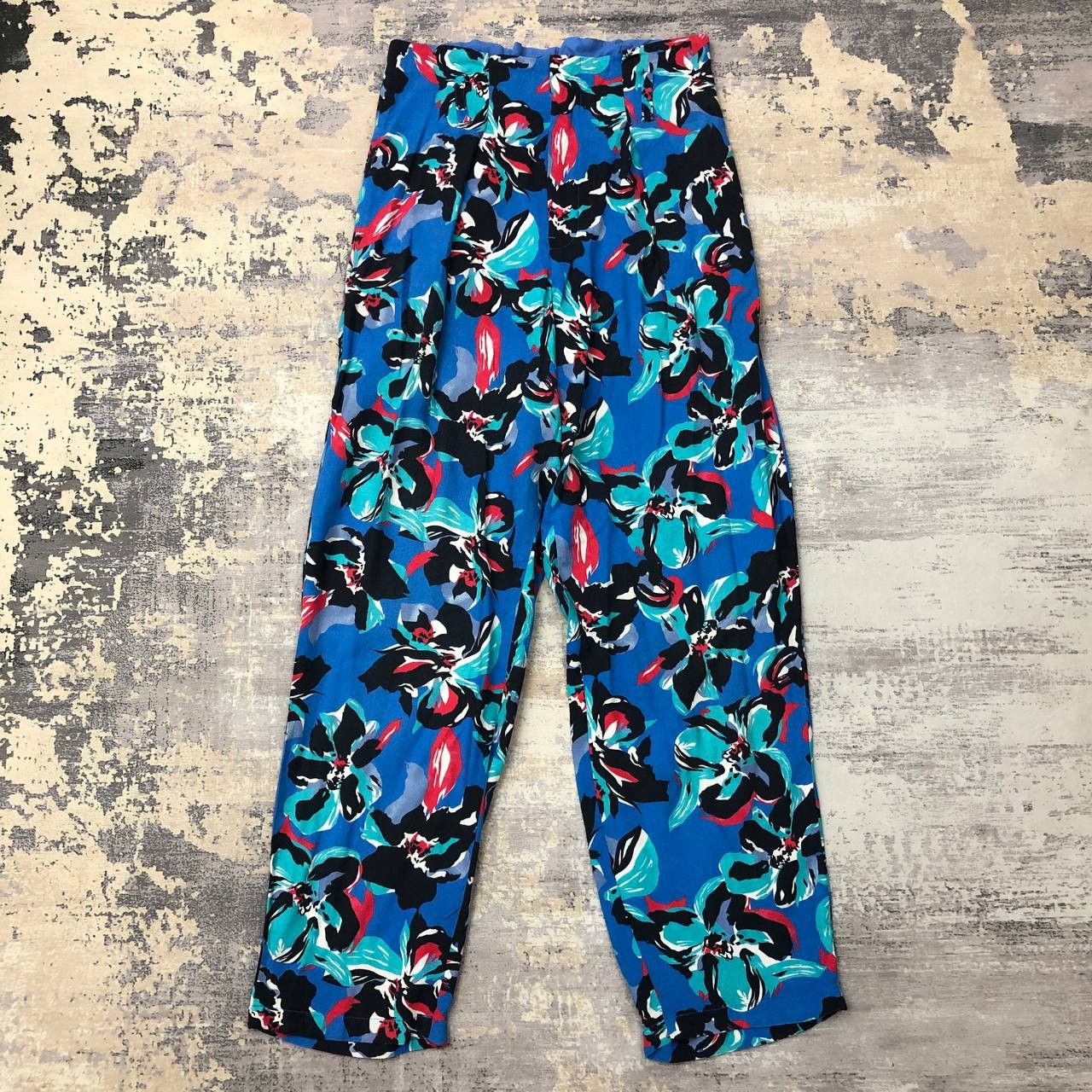 Japanese Brand P282 JAPAN X-GIRL FLOWER ART FULL PRINT PANTS Size 28" / US 6 / IT 42 - 1 Thumbnail