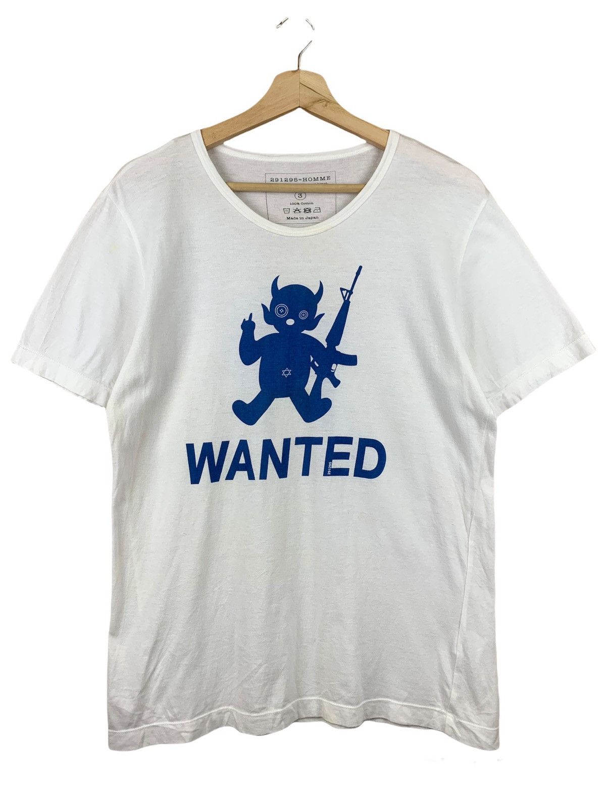 Japanese Brand 291295 Homme “Wanted” t-shirt Size US S / EU 44-46 / 1 - 1 Thumbnail