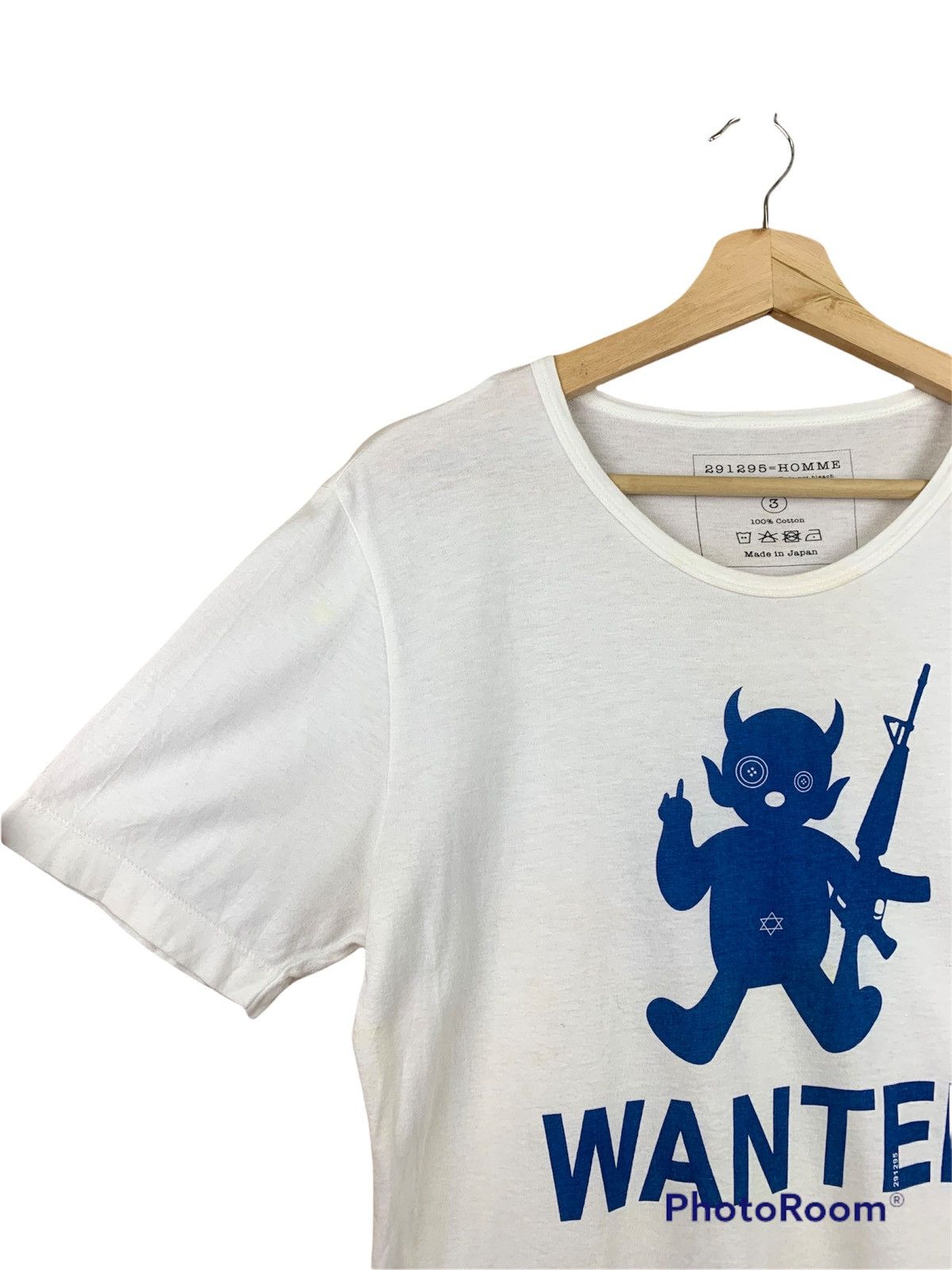 Japanese Brand 291295 Homme “Wanted” t-shirt Size US S / EU 44-46 / 1 - 5 Thumbnail