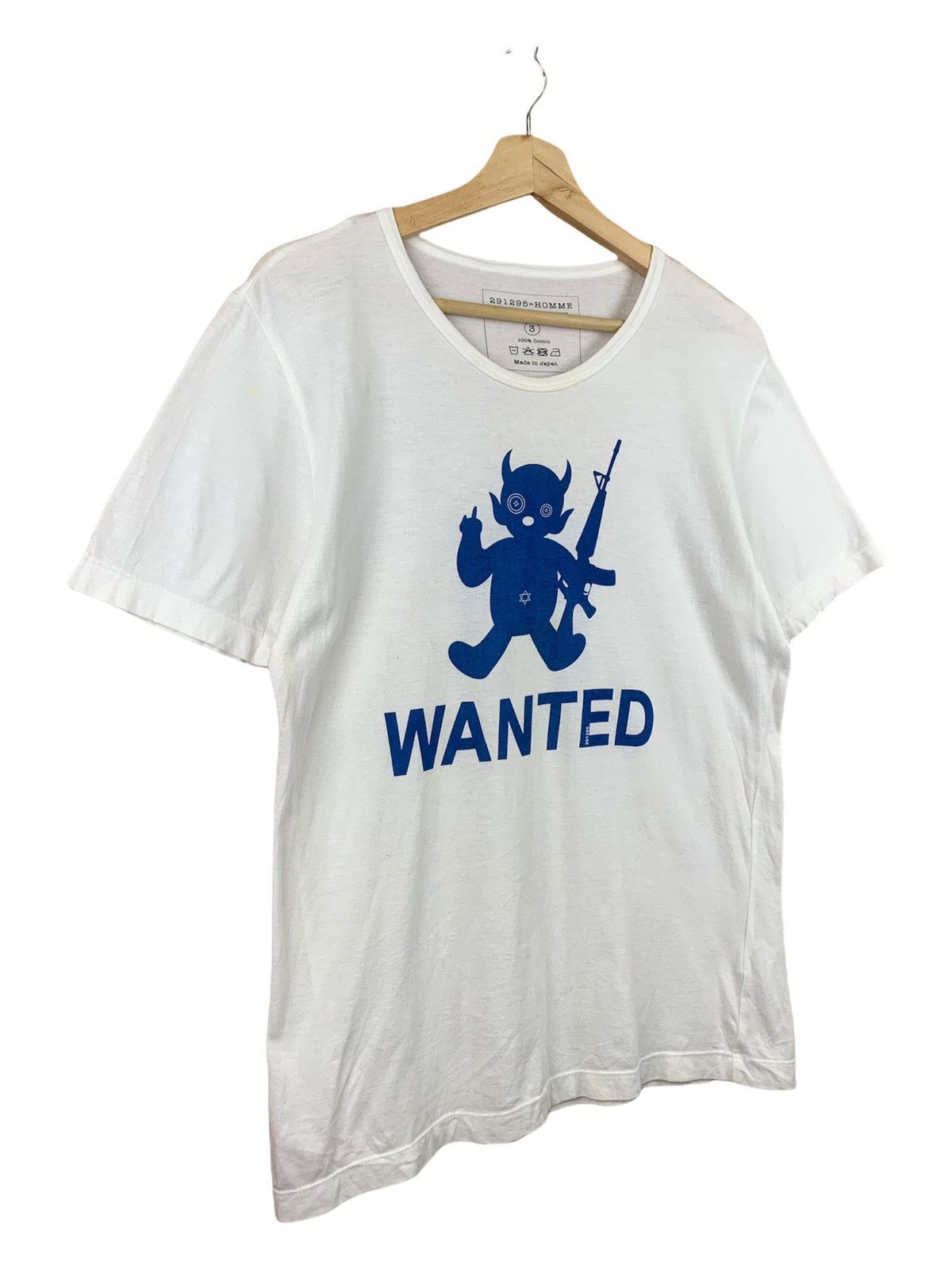 Japanese Brand 291295 Homme “Wanted” t-shirt Size US S / EU 44-46 / 1 - 2 Thumbnail