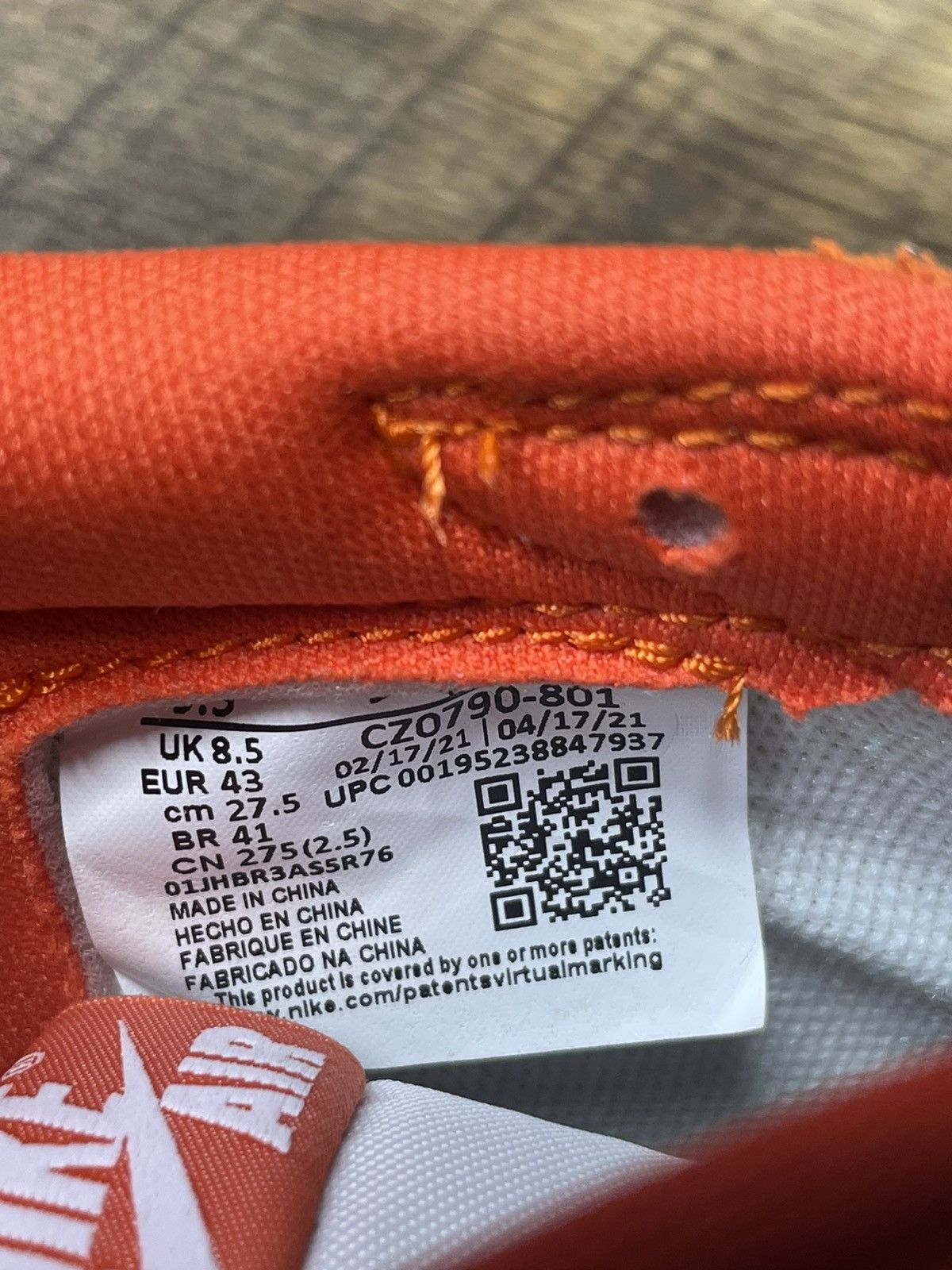 Jordan Brand × Nike Air Jordan 1 Low Retro Og Starfish Size US 9.5 / EU 42-43 - 6 Thumbnail