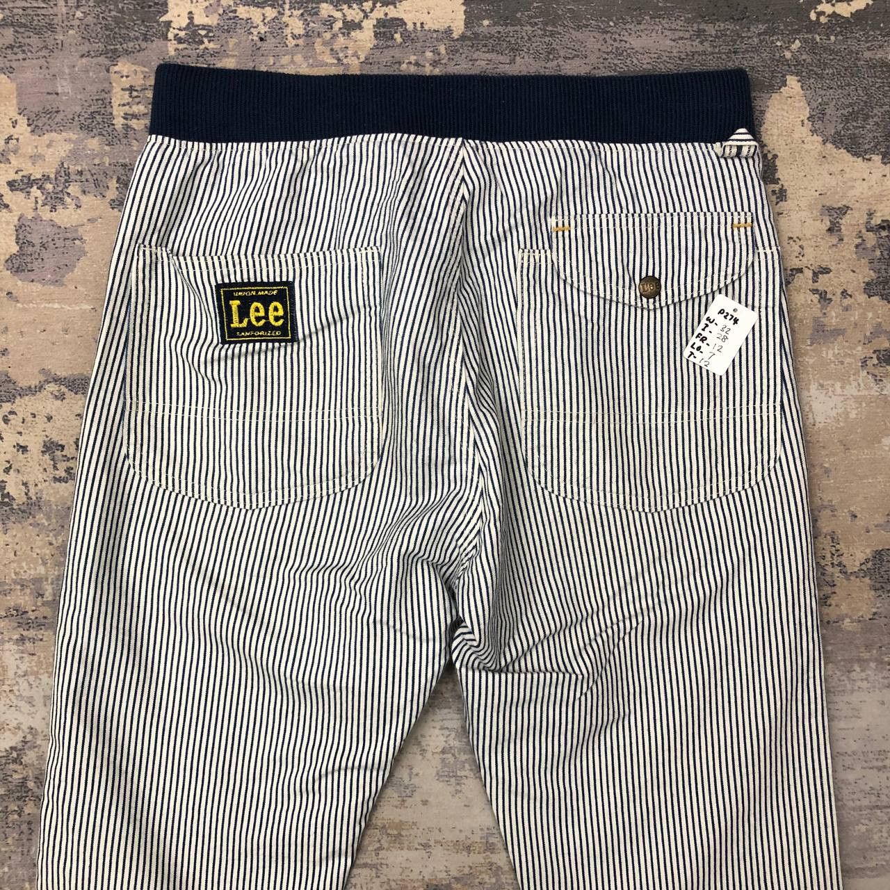 Lee P274 VTG LEE SKINNY ICONIC HICKORY STRIPED BAKER PANTS Size US 32 / EU 48 - 4 Thumbnail