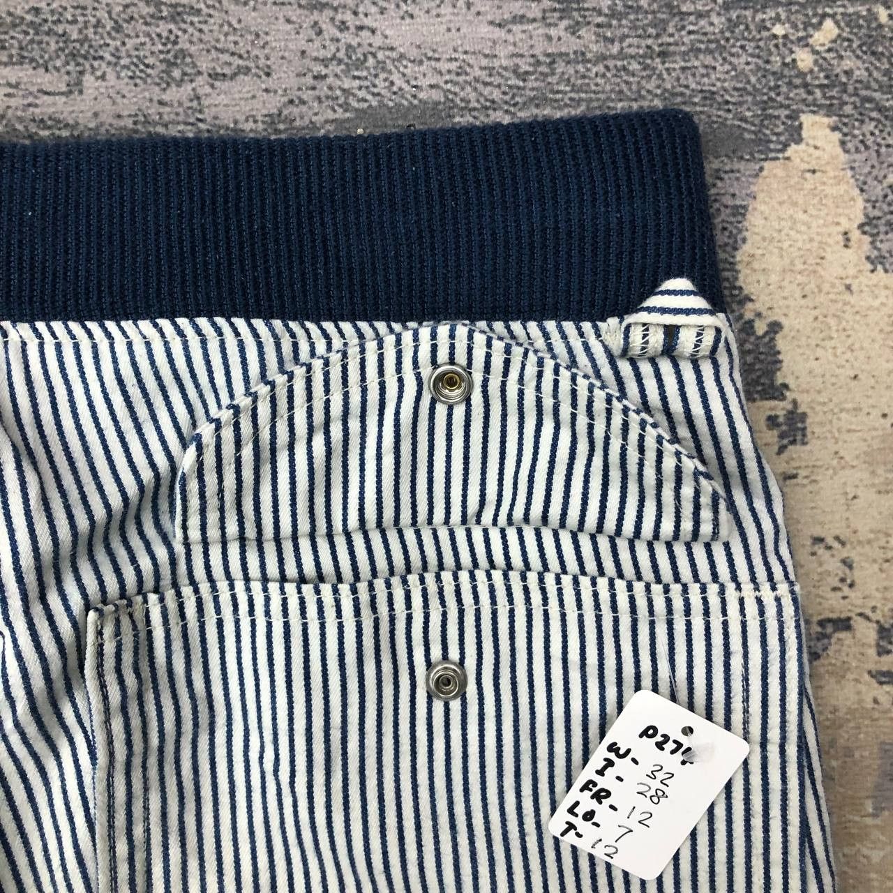 Lee P274 VTG LEE SKINNY ICONIC HICKORY STRIPED BAKER PANTS Size US 32 / EU 48 - 7 Thumbnail