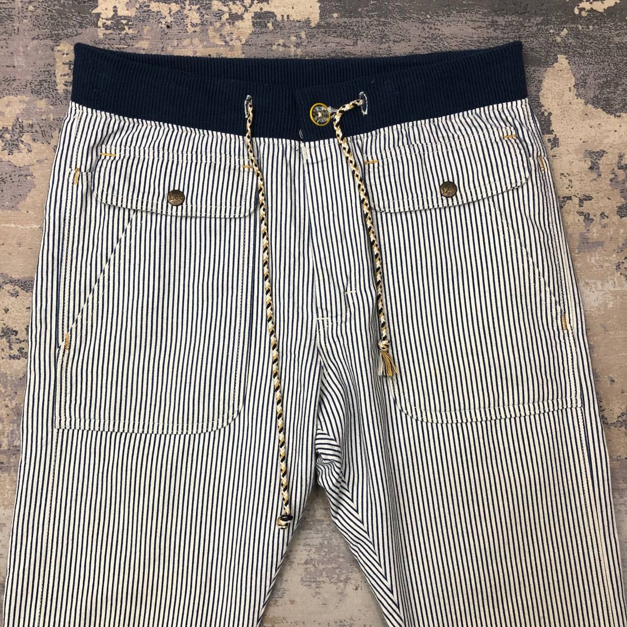 Lee P274 VTG LEE SKINNY ICONIC HICKORY STRIPED BAKER PANTS Size US 32 / EU 48 - 3 Thumbnail