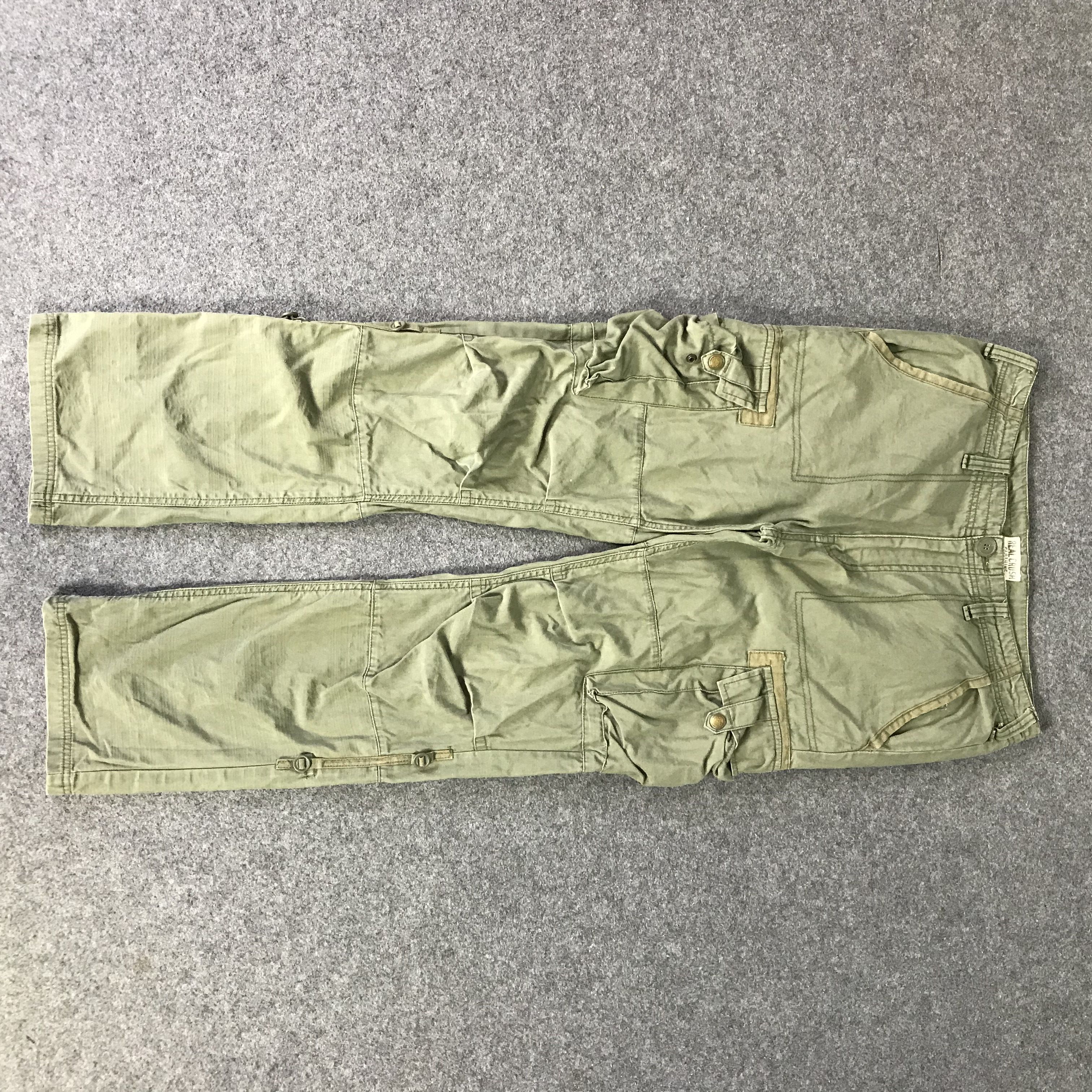 image of 20471120 x Beauty Beast Vintage Real Crush Parachute Cargo Pants in Army Green, Men's (Size 34)