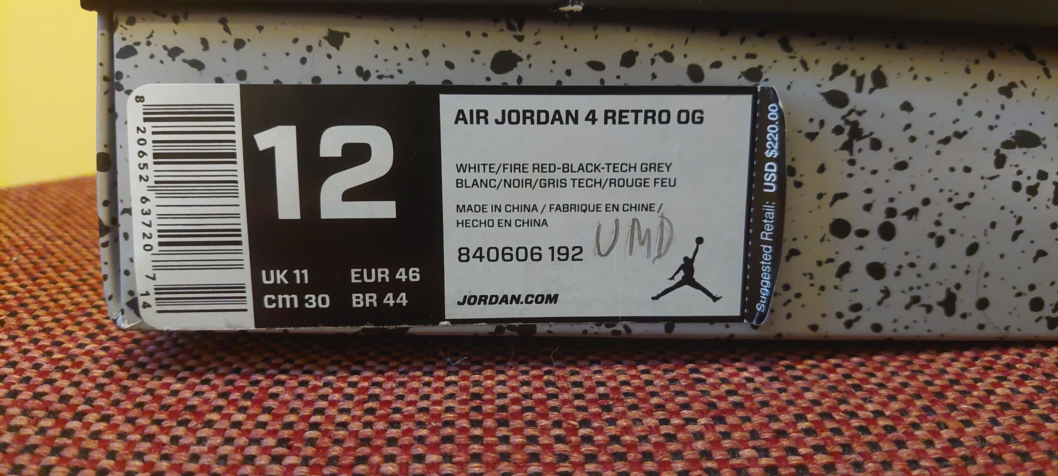 Jordan Brand Nike Air Jordan 4 Retro "White Cement" 2016 Size US 12 / EU 45 - 8 Thumbnail