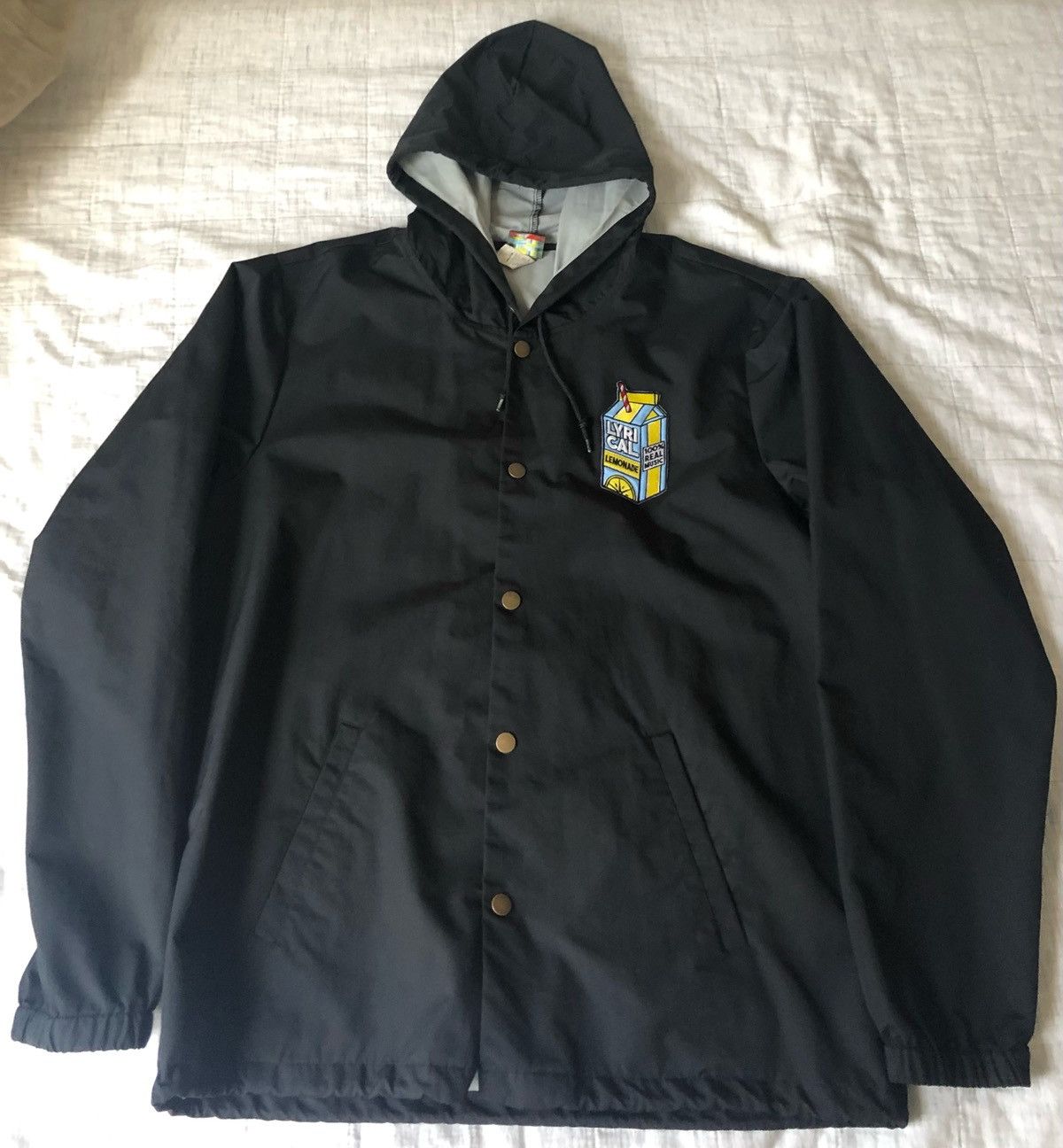 image of Lyrical Lemonade Rain Jacket in Black, Men's (Size XL)