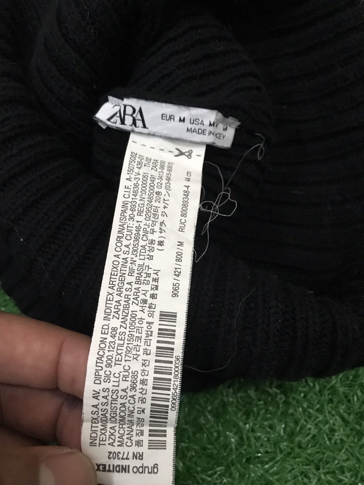 Zara Zara black knit beanie Size ONE SIZE - 4 Thumbnail