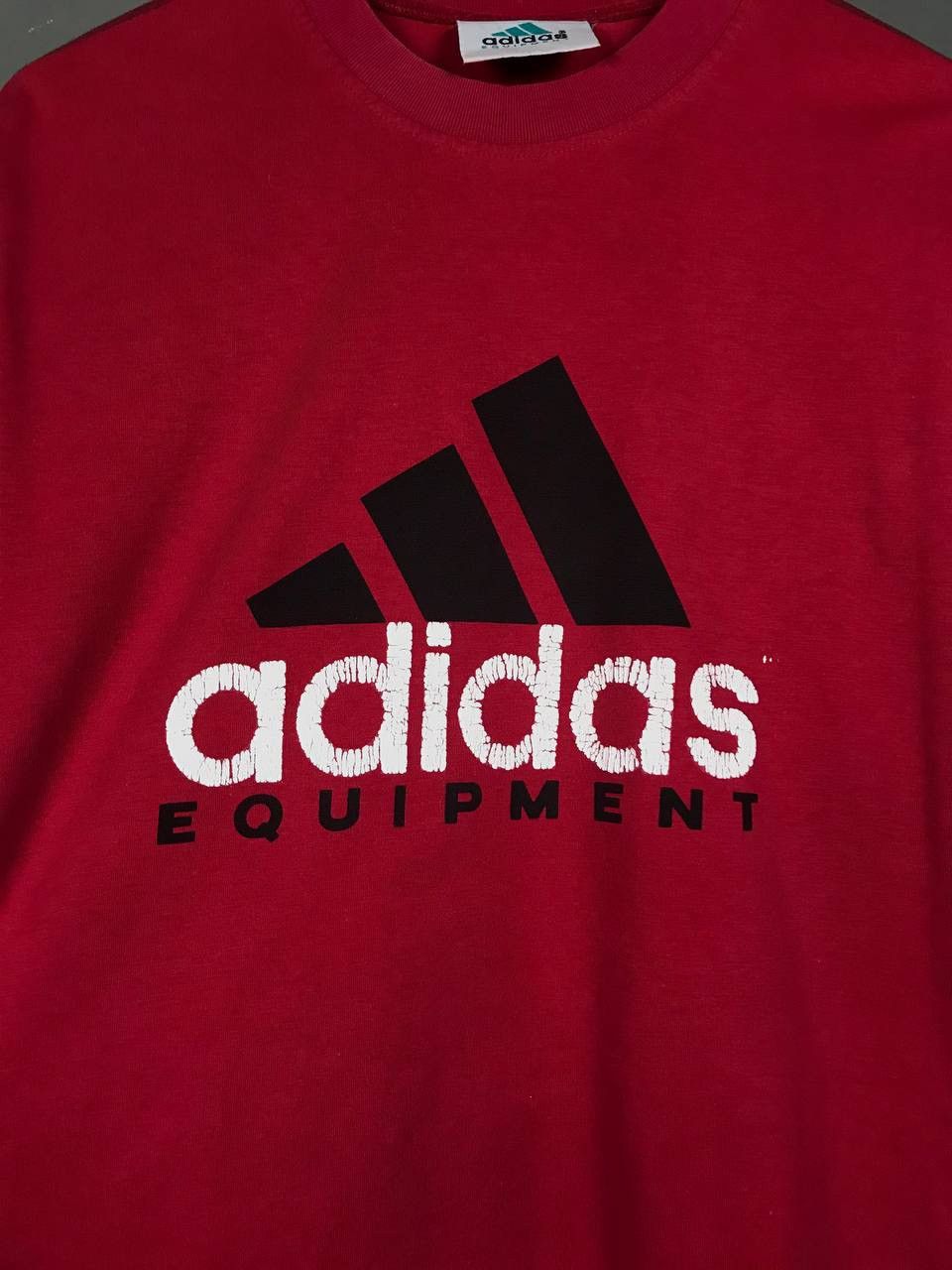 Adidas × Vintage Adidas Equipment big logo red streetwear tee Size US M / EU 48-50 / 2 - 3 Thumbnail