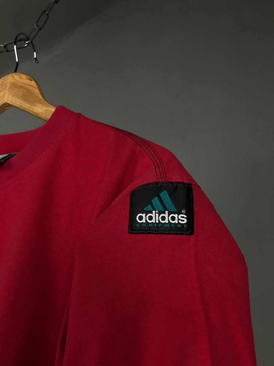 Adidas × Vintage Adidas Equipment big logo red streetwear tee Size US M / EU 48-50 / 2 - 6 Thumbnail