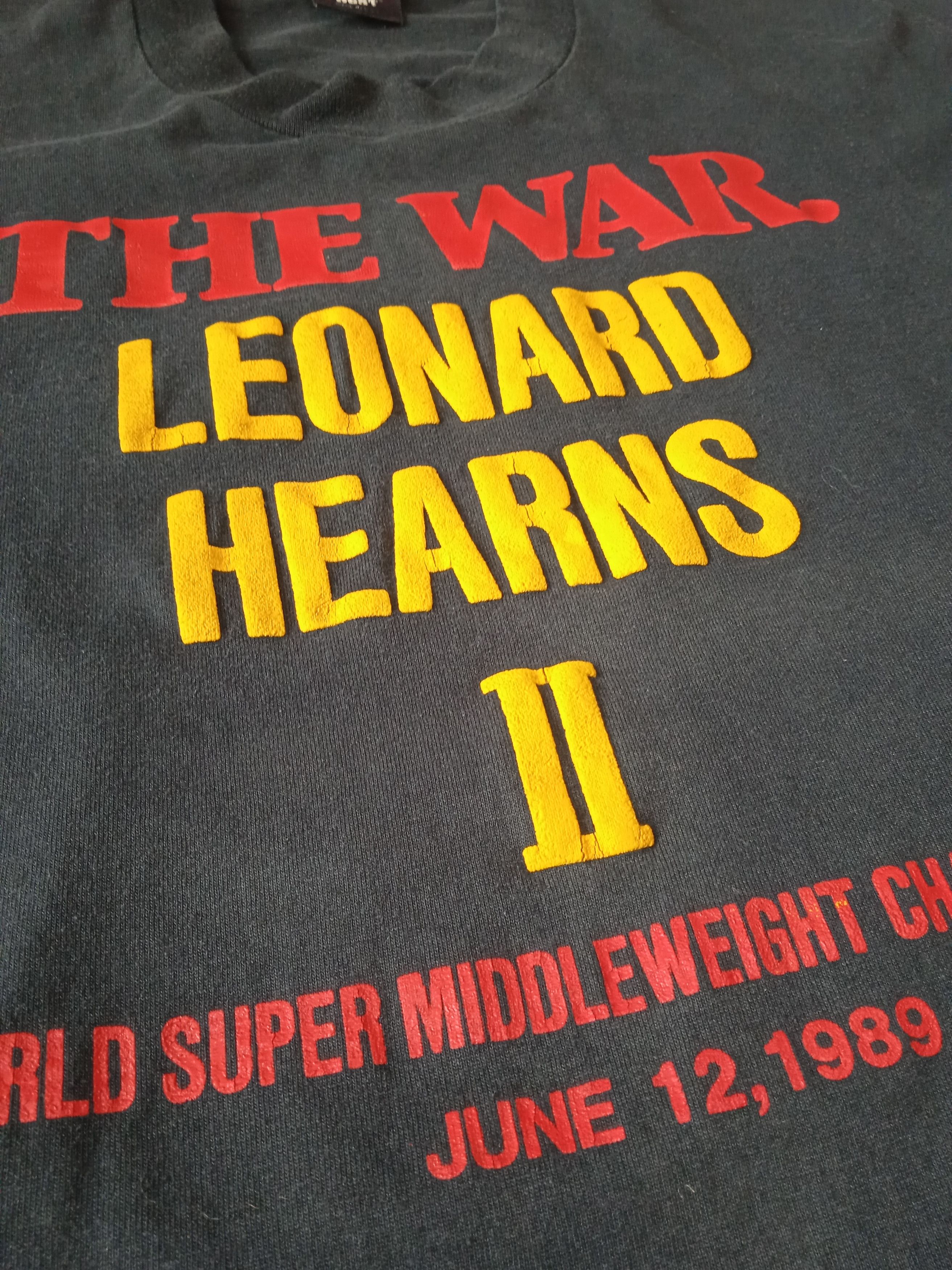 Vintage Vintage 80s Sugar Ray vs Hitman Hearns 2 T-Shirt Size US XL / EU 56 / 4 - 3 Thumbnail