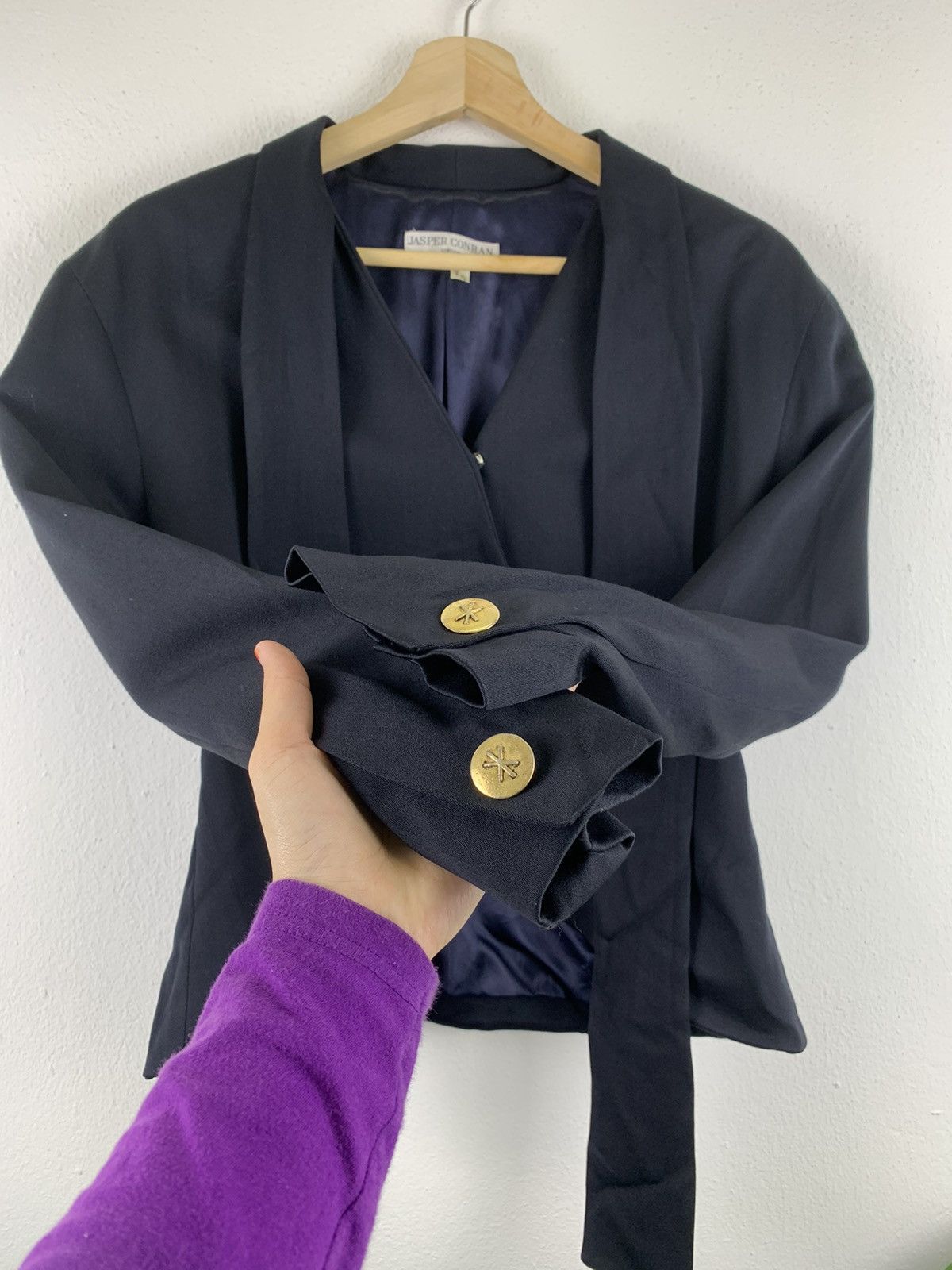 Designer × Jasper Conran JASPER CONRAN LONDON DOUBLE BREASTED CROPPED JACKET Size US M / EU 48-50 / 2 - 3 Thumbnail