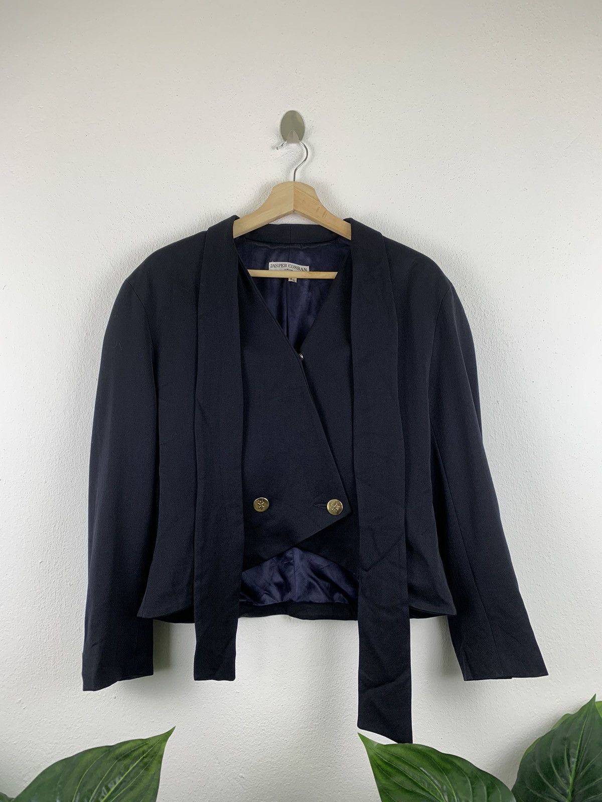 Designer × Jasper Conran JASPER CONRAN LONDON DOUBLE BREASTED CROPPED JACKET Size US M / EU 48-50 / 2 - 1 Thumbnail