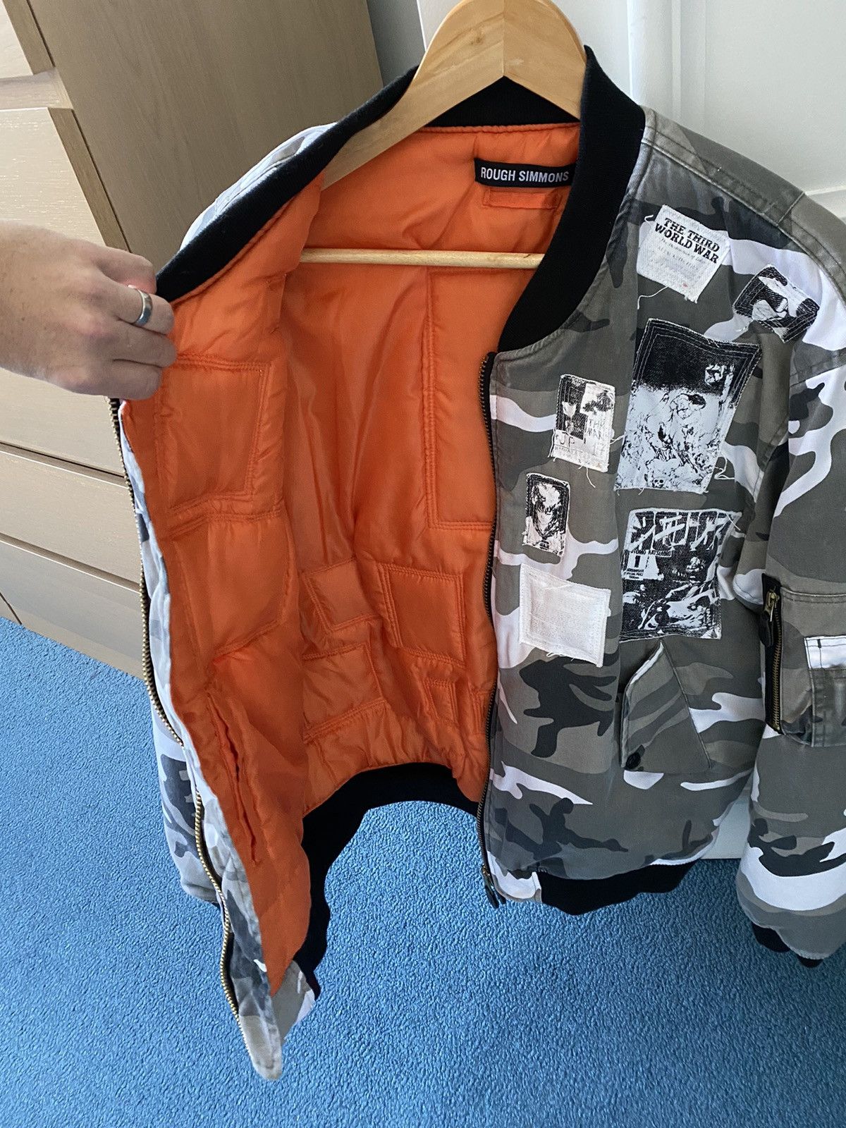 Rough Simmons Rough Simmons Black and White Neo-Tokyo Bomber Jacket Size US L / EU 52-54 / 3 - 3 Thumbnail