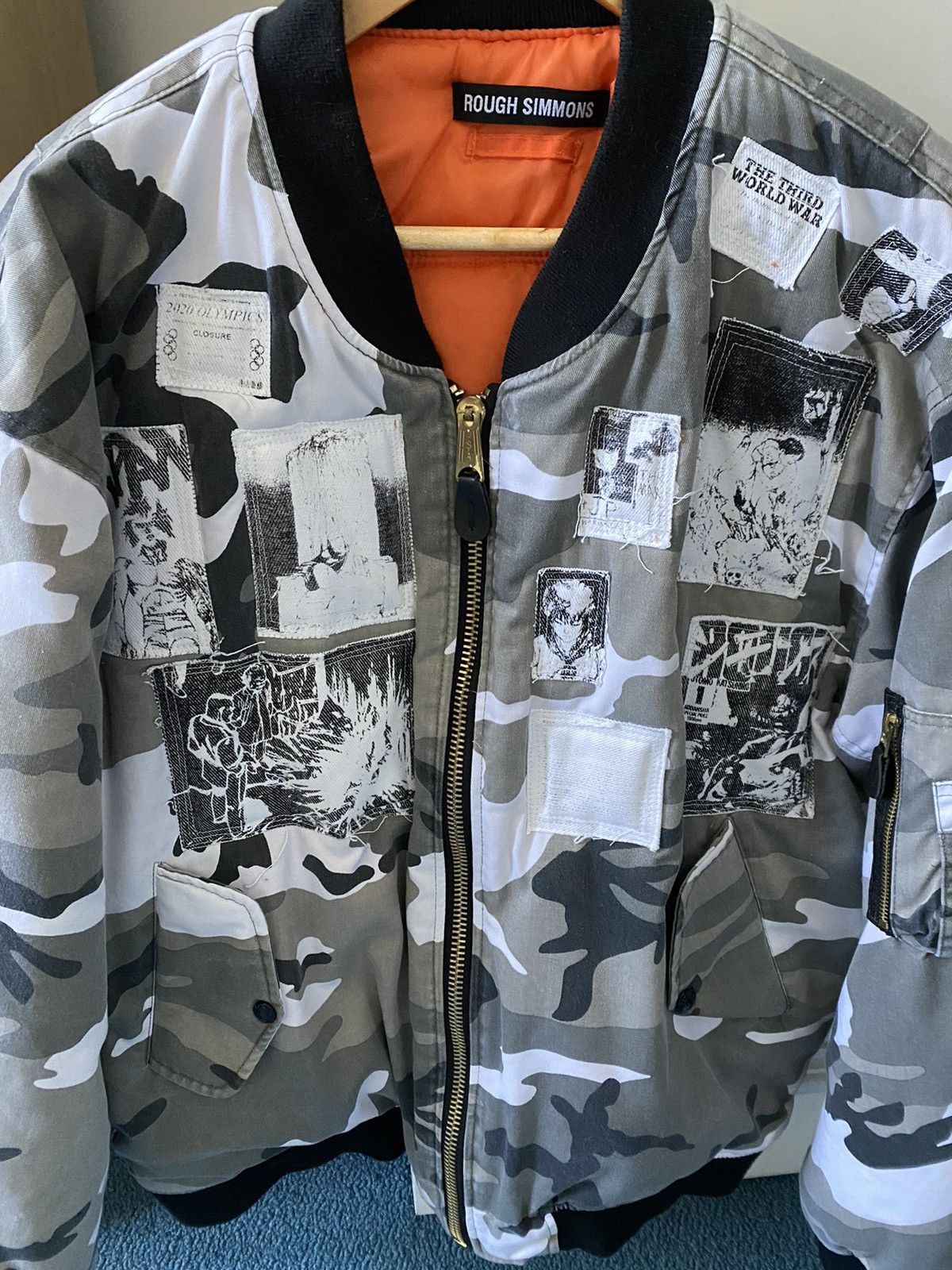 Rough Simmons Rough Simmons Black and White Neo-Tokyo Bomber Jacket Size US L / EU 52-54 / 3 - 2 Thumbnail