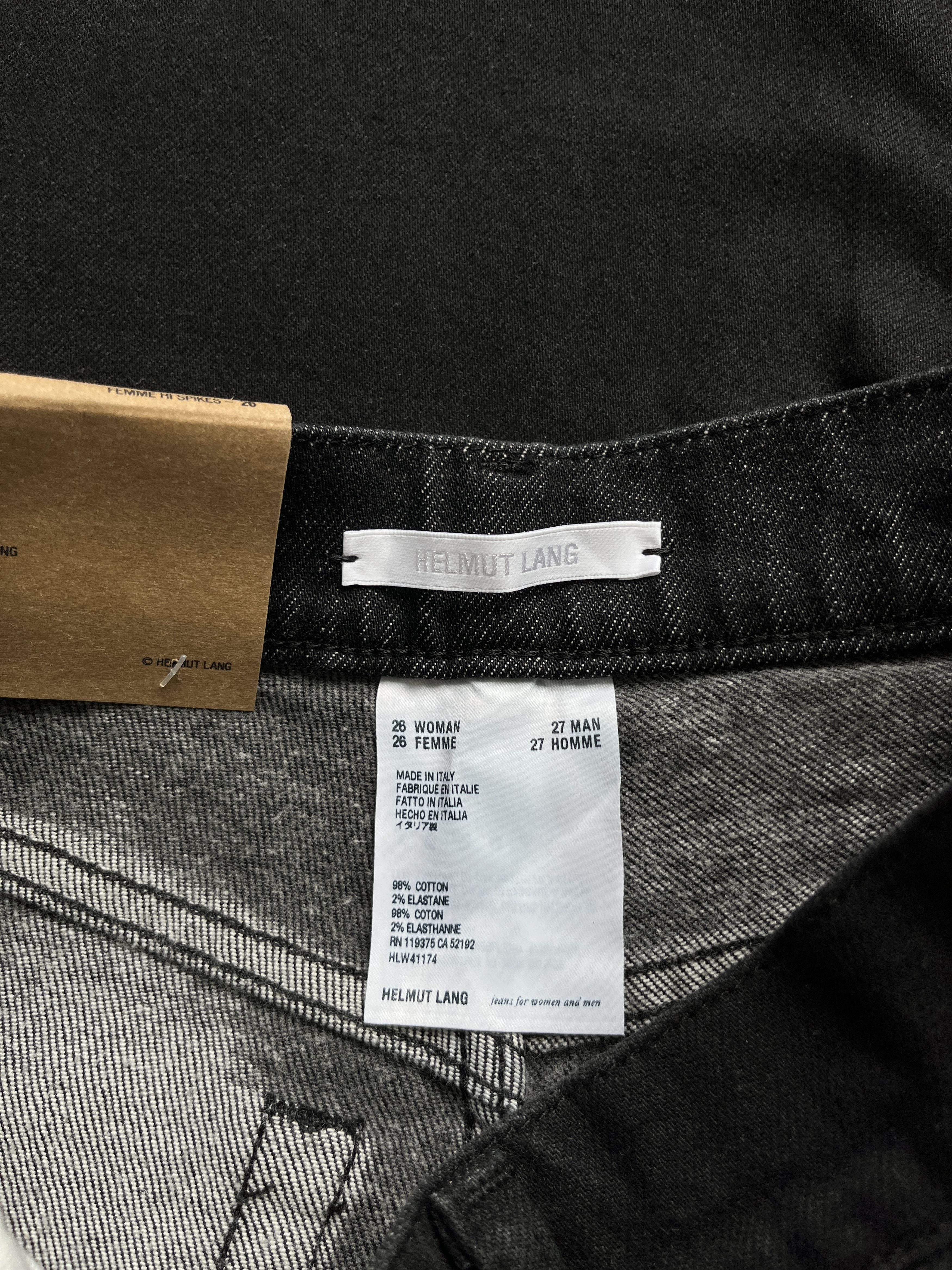 Helmut Lang ⚡️QUICK SALE⚡️Helmut Lang Black Hi Spikes High Rise Jeans Size 26" / US 2 / IT 38 - 5 Thumbnail