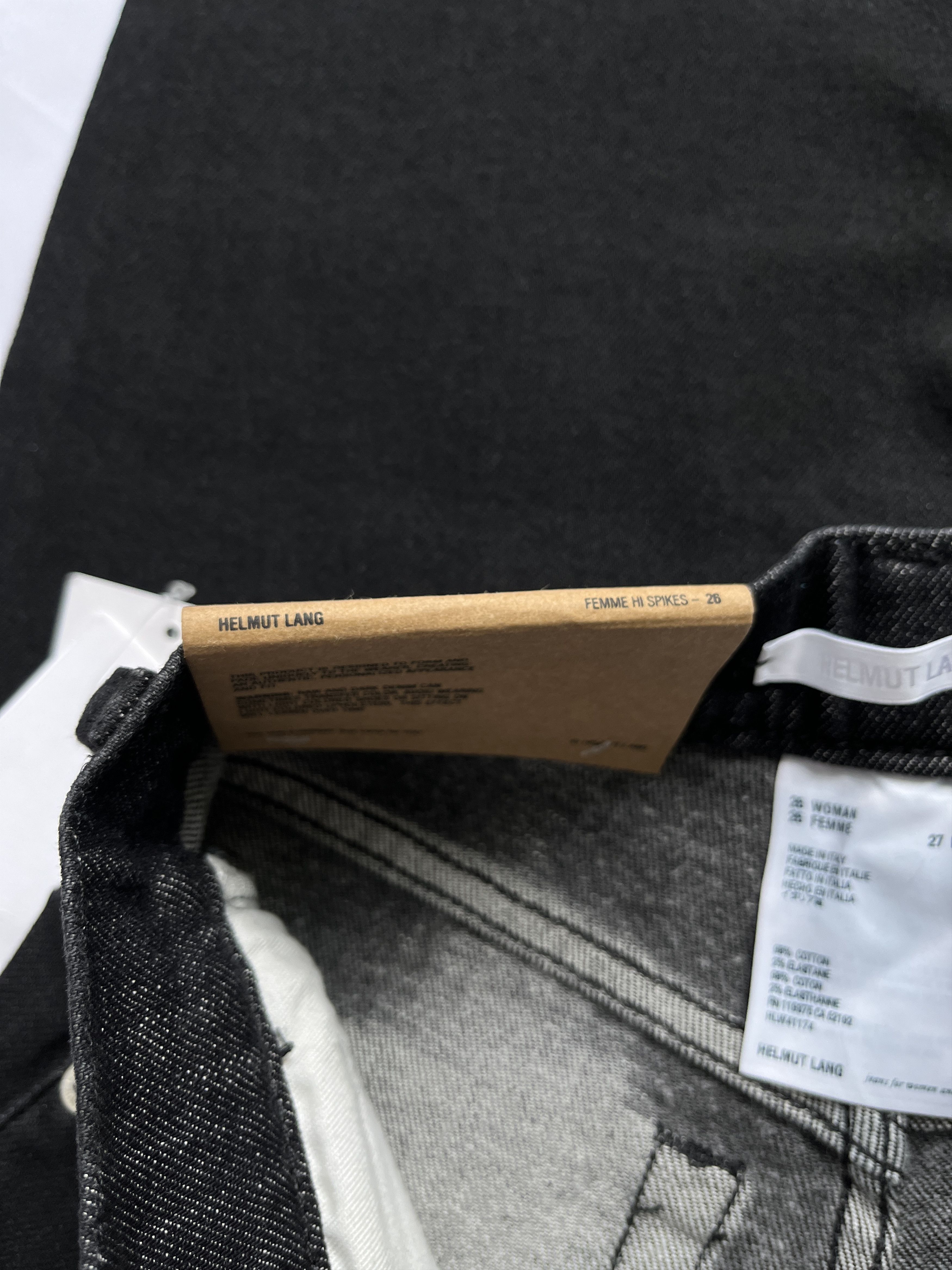 Helmut Lang ⚡️QUICK SALE⚡️Helmut Lang Black Hi Spikes High Rise Jeans Size 26" / US 2 / IT 38 - 4 Thumbnail