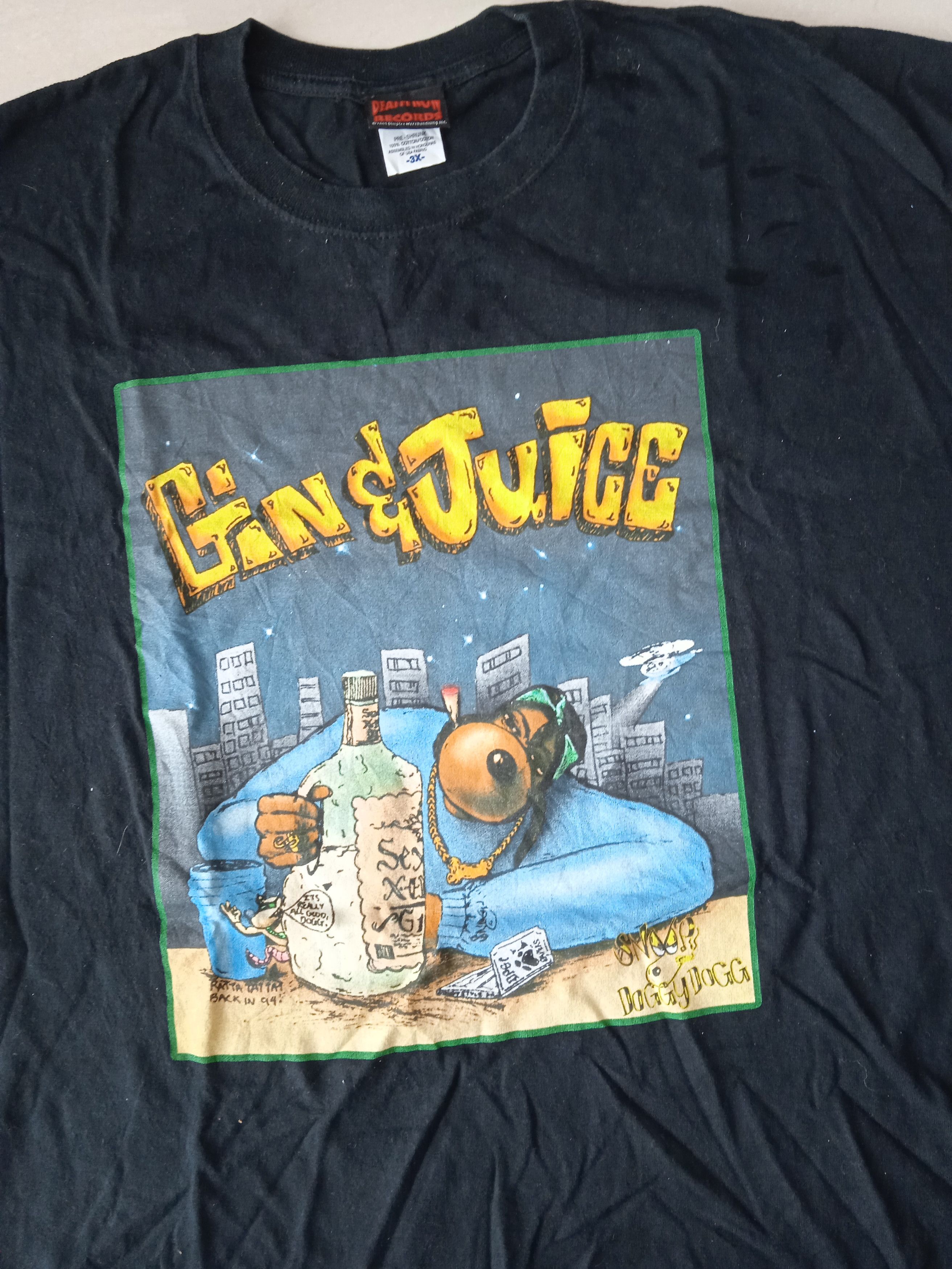 Vintage Vintage 00s Snoop Dogg Gin&Juice T-Shirt Death Row Size US XXL / EU 58 / 5 - 4 Thumbnail