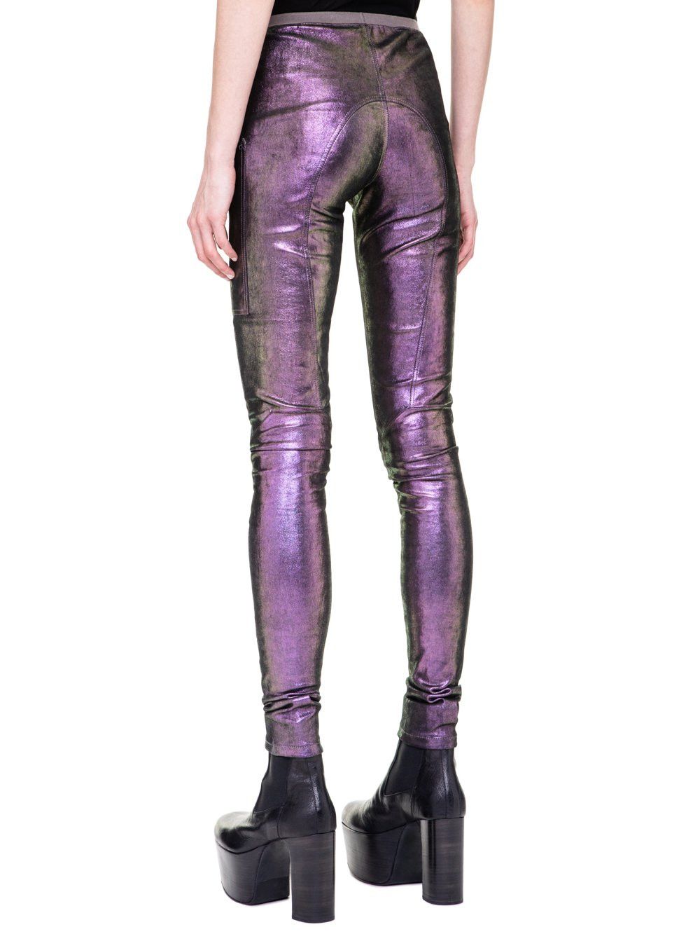 Rick Owens SS20 Iridescent Leather Leggings Size US 26 / EU 42 - 15 Thumbnail