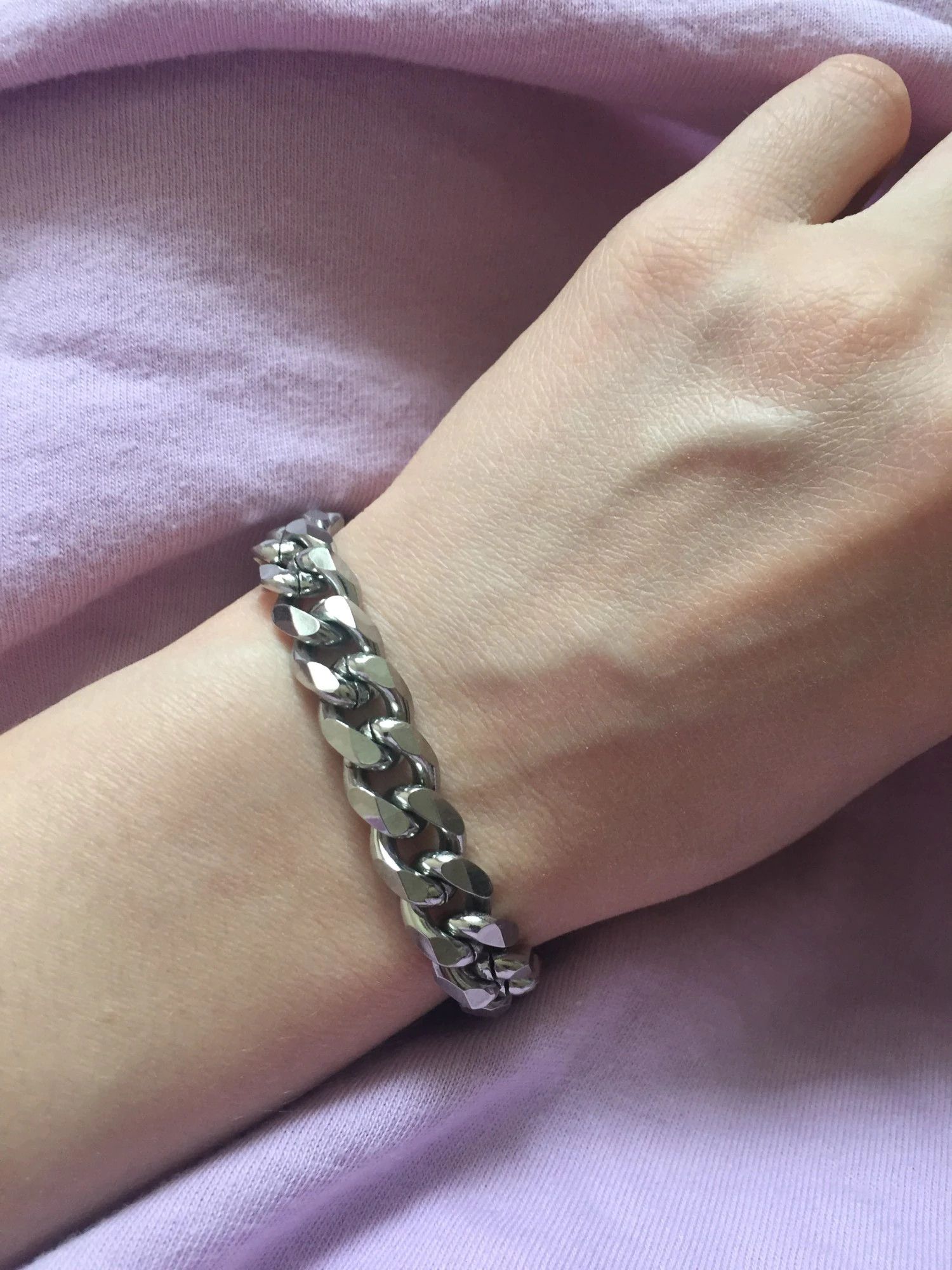 Jewelry 11mm Link Chain Bracelet Size ONE SIZE - 6 Thumbnail