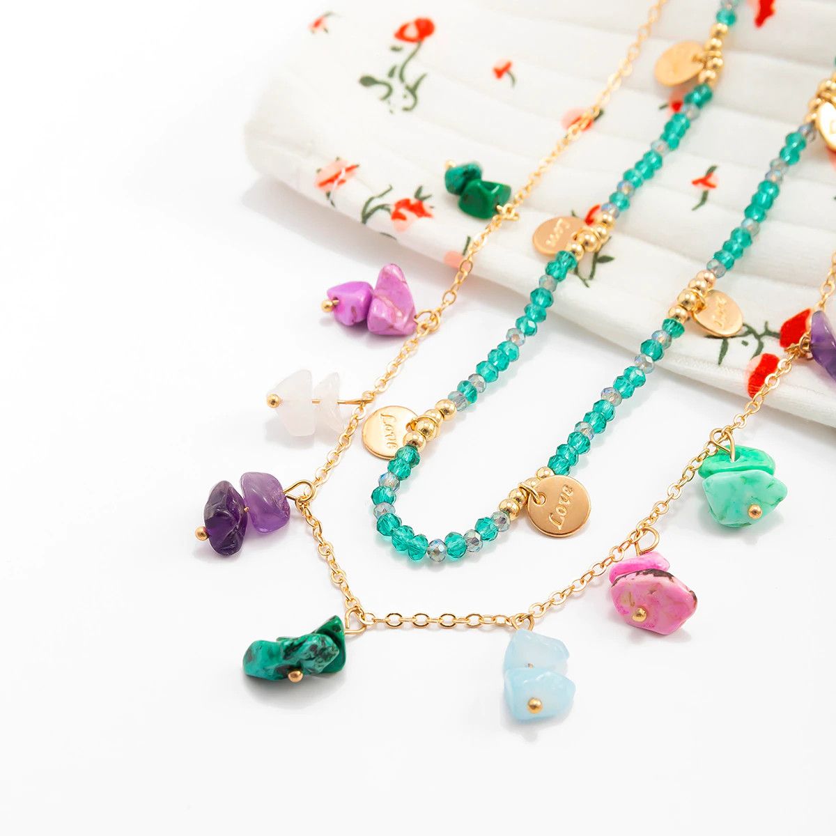 Jewelry Bohemian Natural Stone Pendant Necklace Size ONE SIZE - 5 Thumbnail