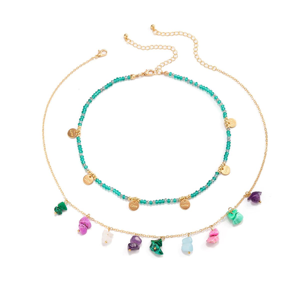 Jewelry Bohemian Natural Stone Pendant Necklace Size ONE SIZE - 4 Thumbnail