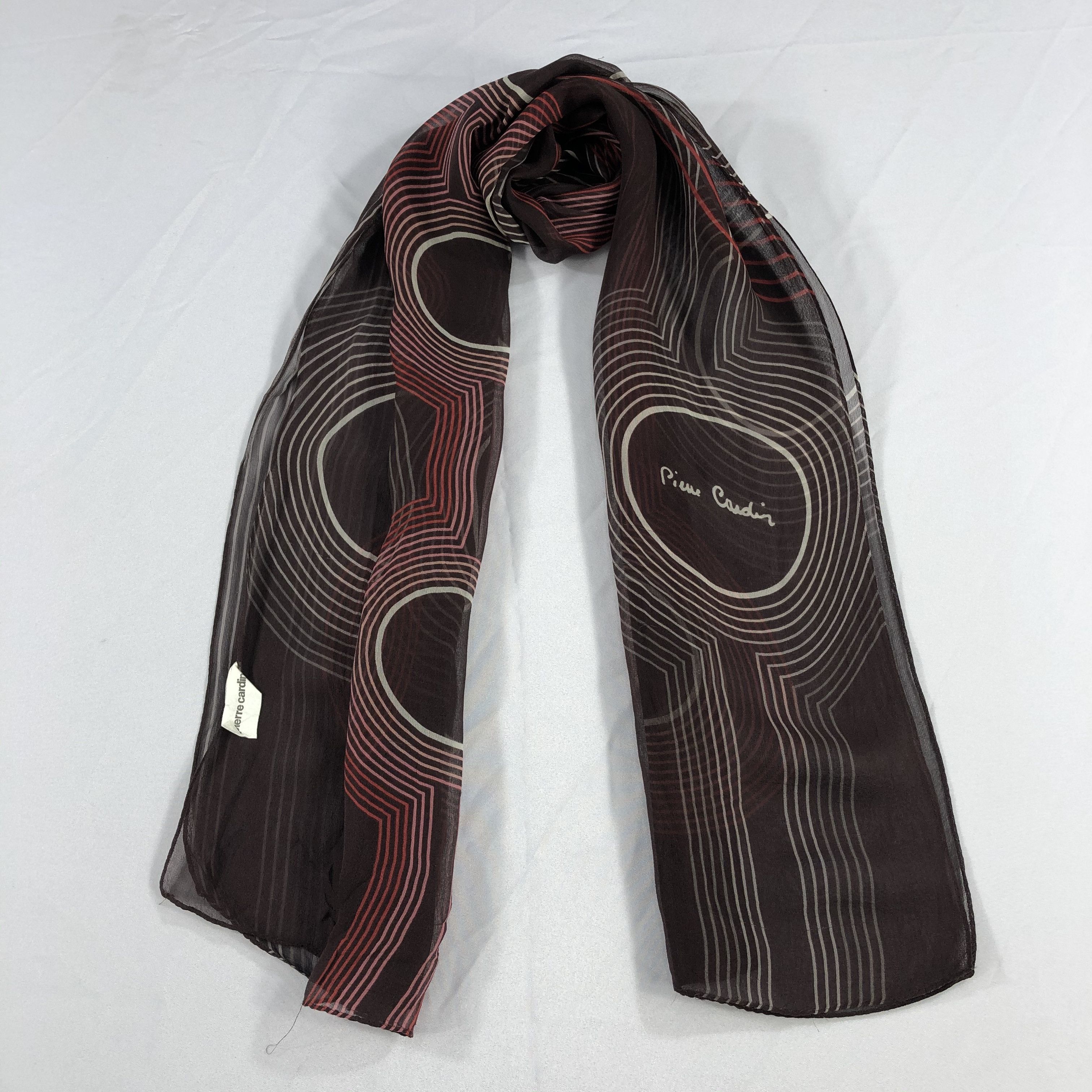 Foulard Carré Pierre Cardin Vintage - 100% Soie - 87x90 Cm - Bleu - Made In France