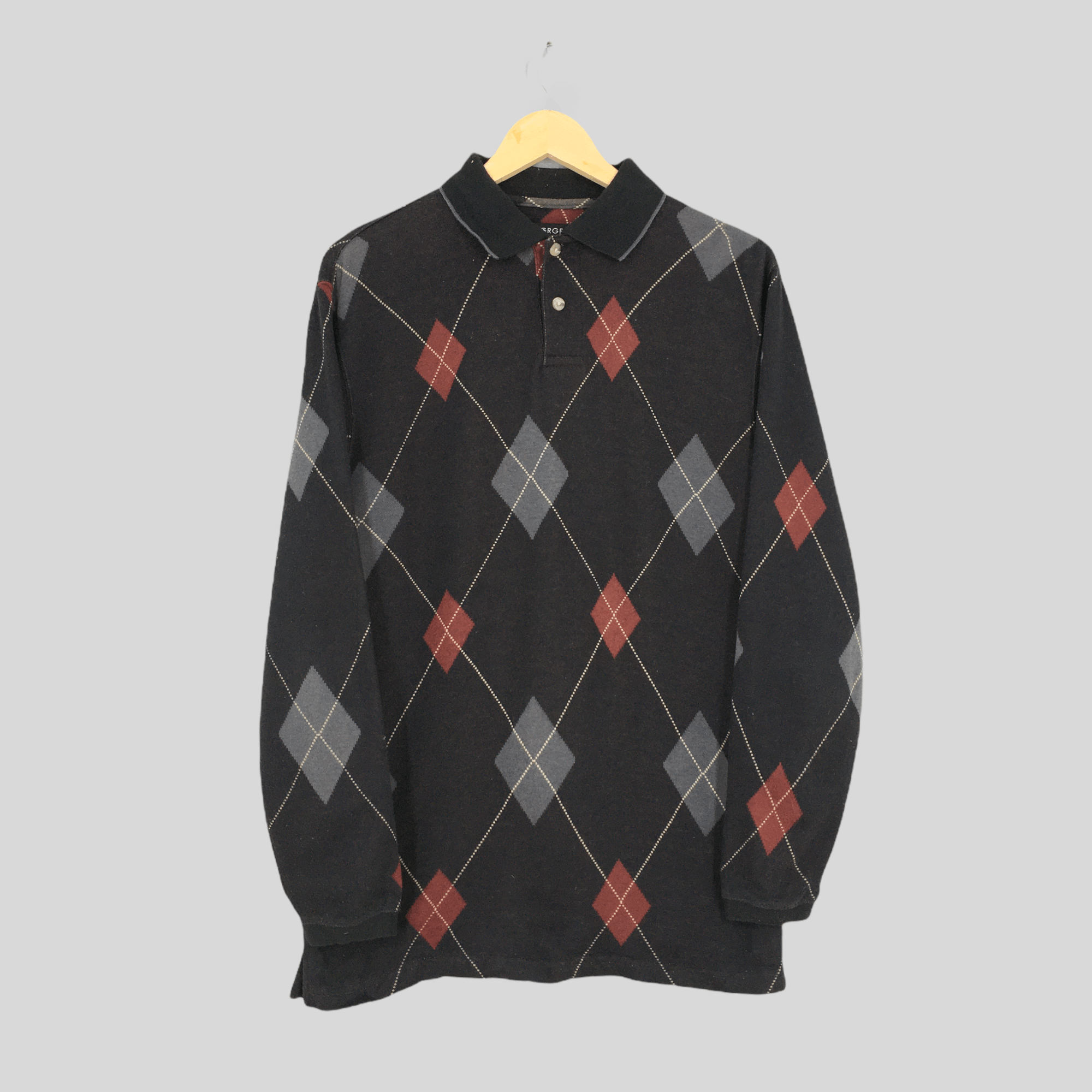 George Vintage George Checkered Diamond Polo Shirt Small Size US S / EU 44-46 / 1 - 1 Thumbnail