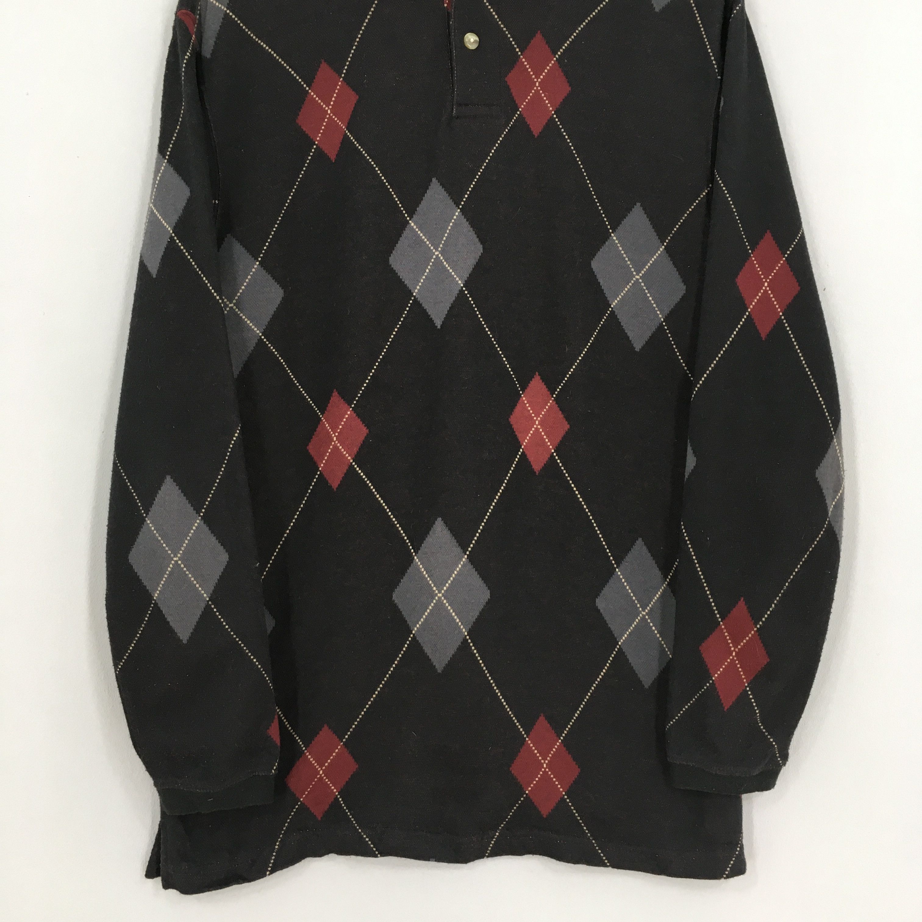 George Vintage George Checkered Diamond Polo Shirt Small Size US S / EU 44-46 / 1 - 4 Thumbnail