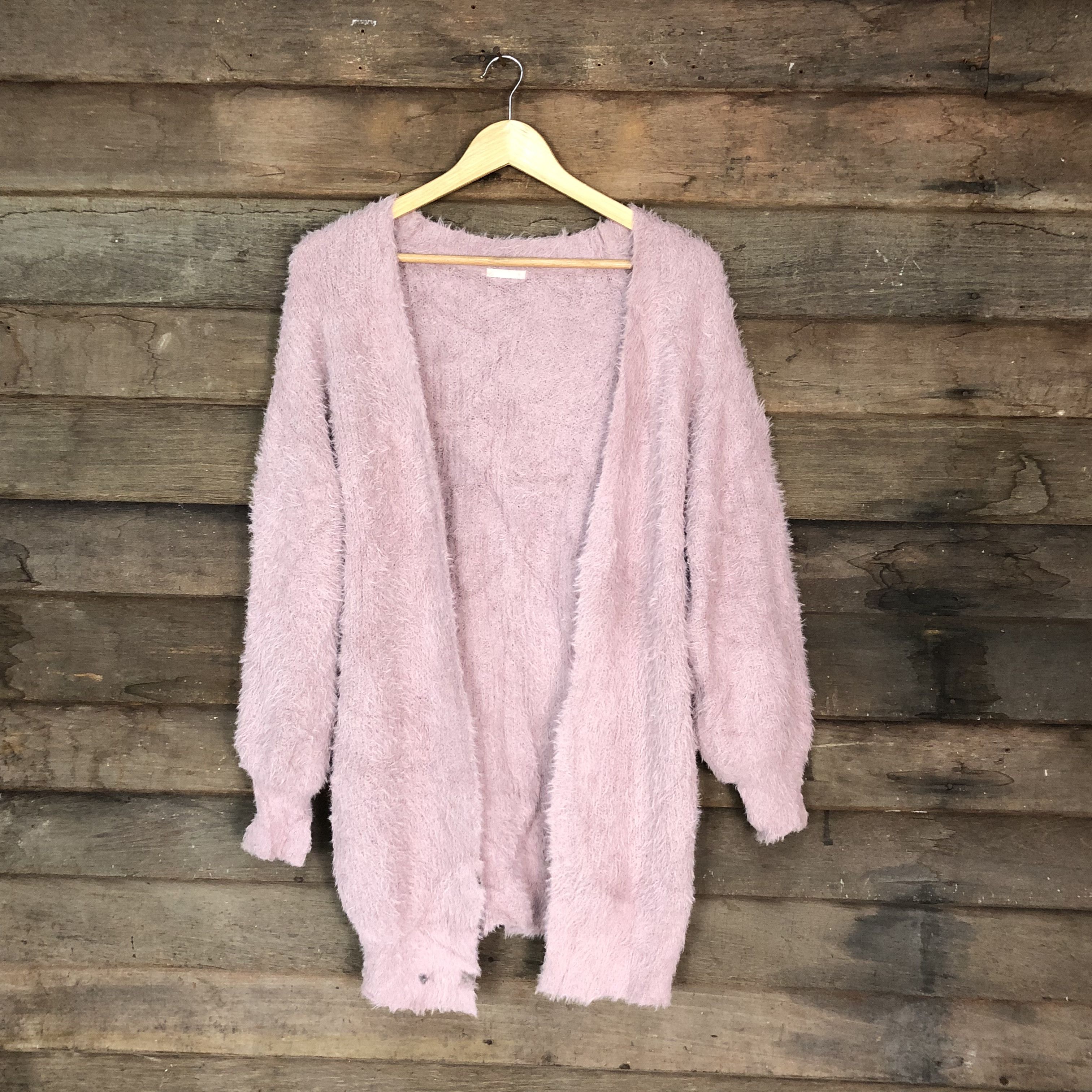 Aran Isles Knitwear × GU × Homespun Knitwear Gu Knitwear Mohair Soft Fur Shag Shaggy Cardigan #677 Size M / US 6-8 / IT 42-44 - 1 Thumbnail