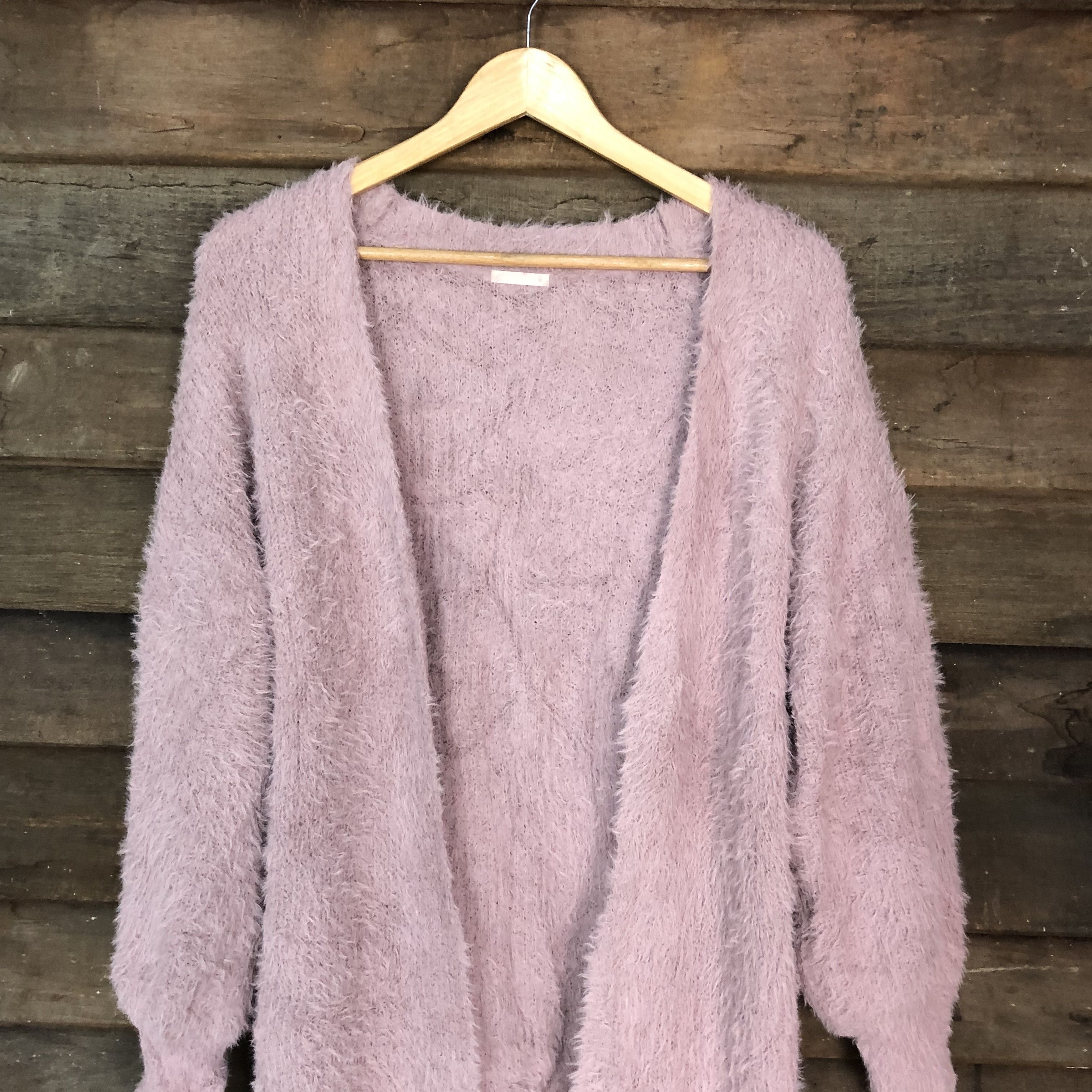 Aran Isles Knitwear × GU × Homespun Knitwear Gu Knitwear Mohair Soft Fur Shag Shaggy Cardigan #677 Size M / US 6-8 / IT 42-44 - 2 Thumbnail