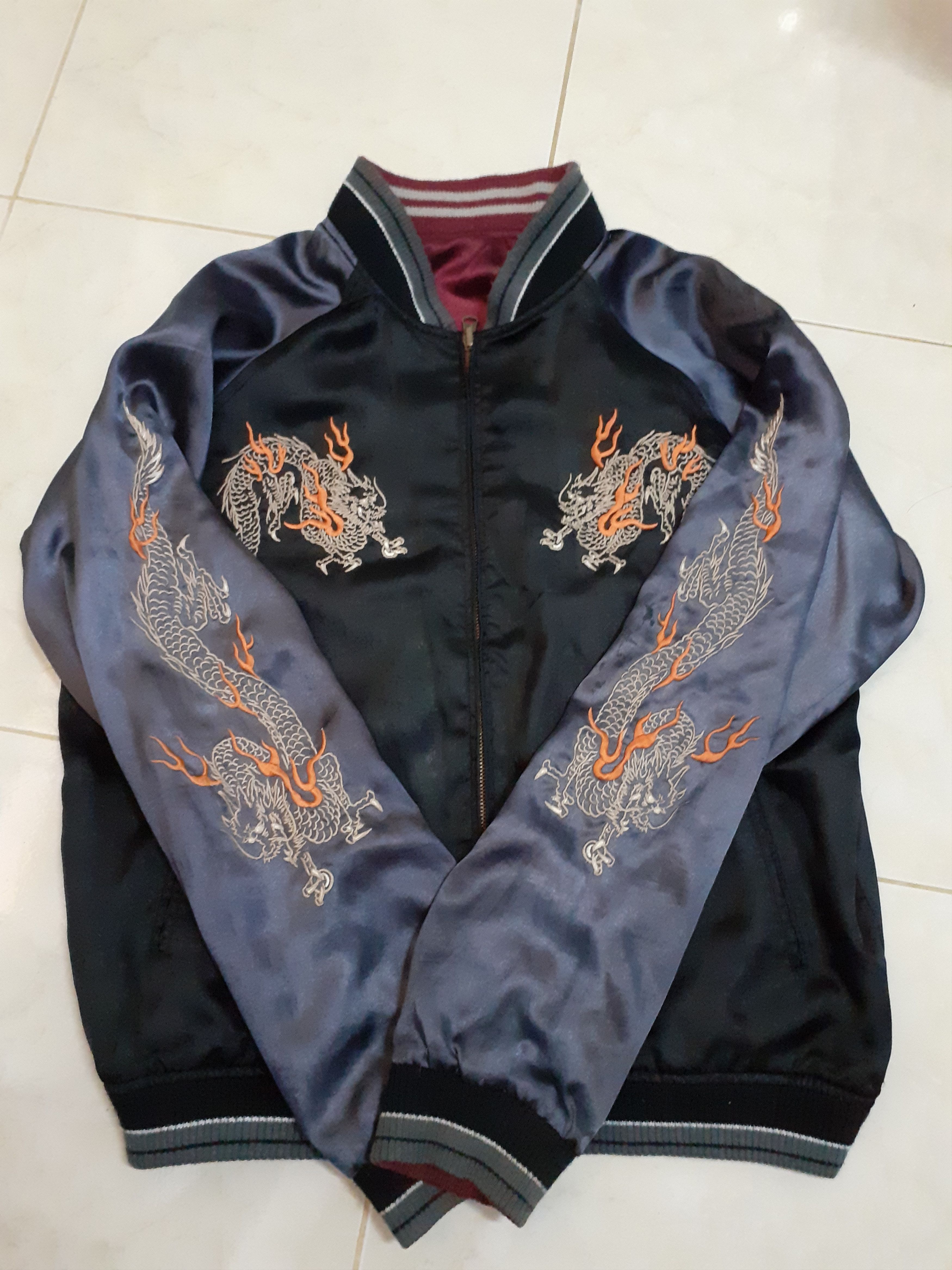 Japanese Brand vintage sukajan reversible souvenir Japanese Yakuza culture Size US L / EU 52-54 / 3 - 9 Thumbnail