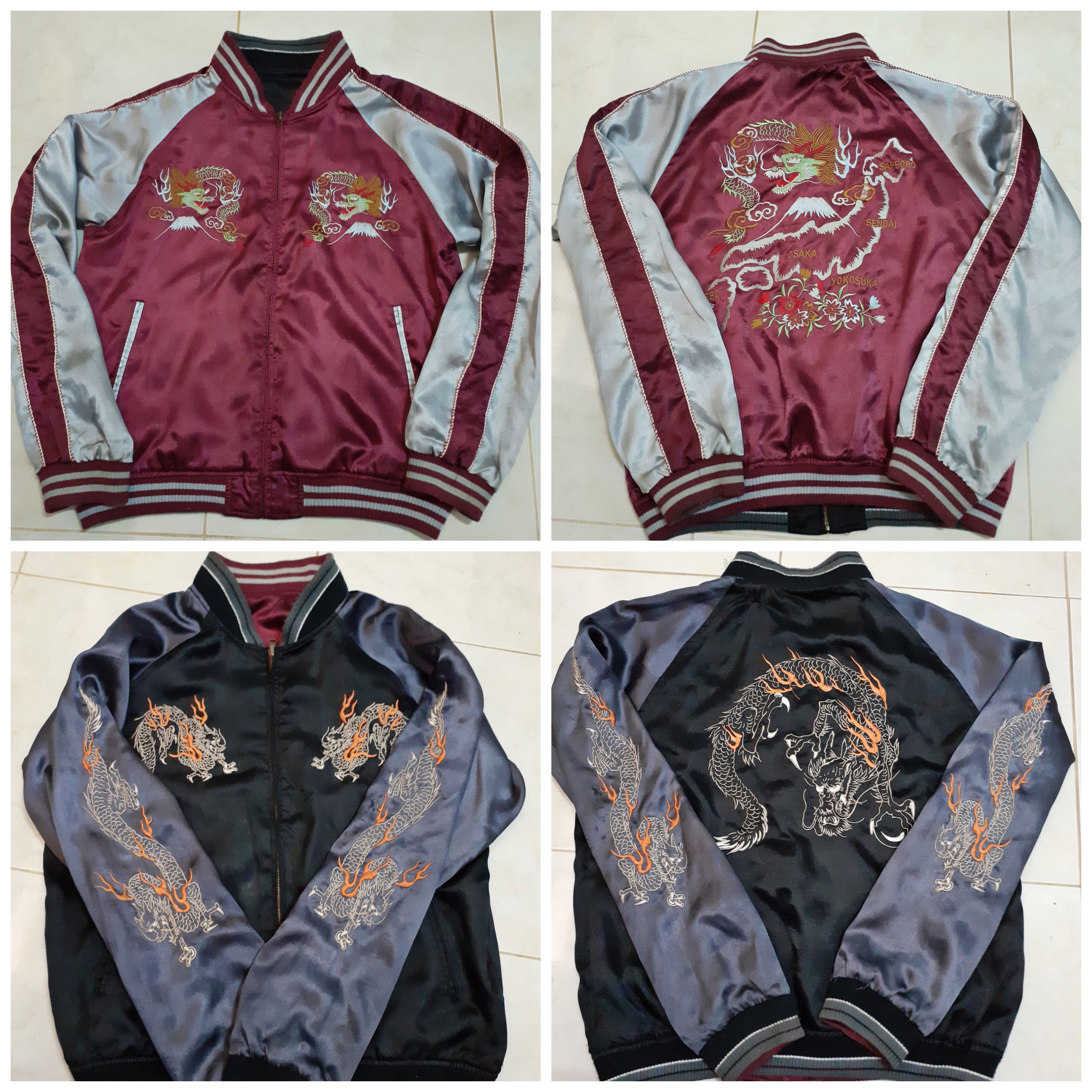Japanese Brand vintage sukajan reversible souvenir Japanese Yakuza culture Size US L / EU 52-54 / 3 - 4 Thumbnail