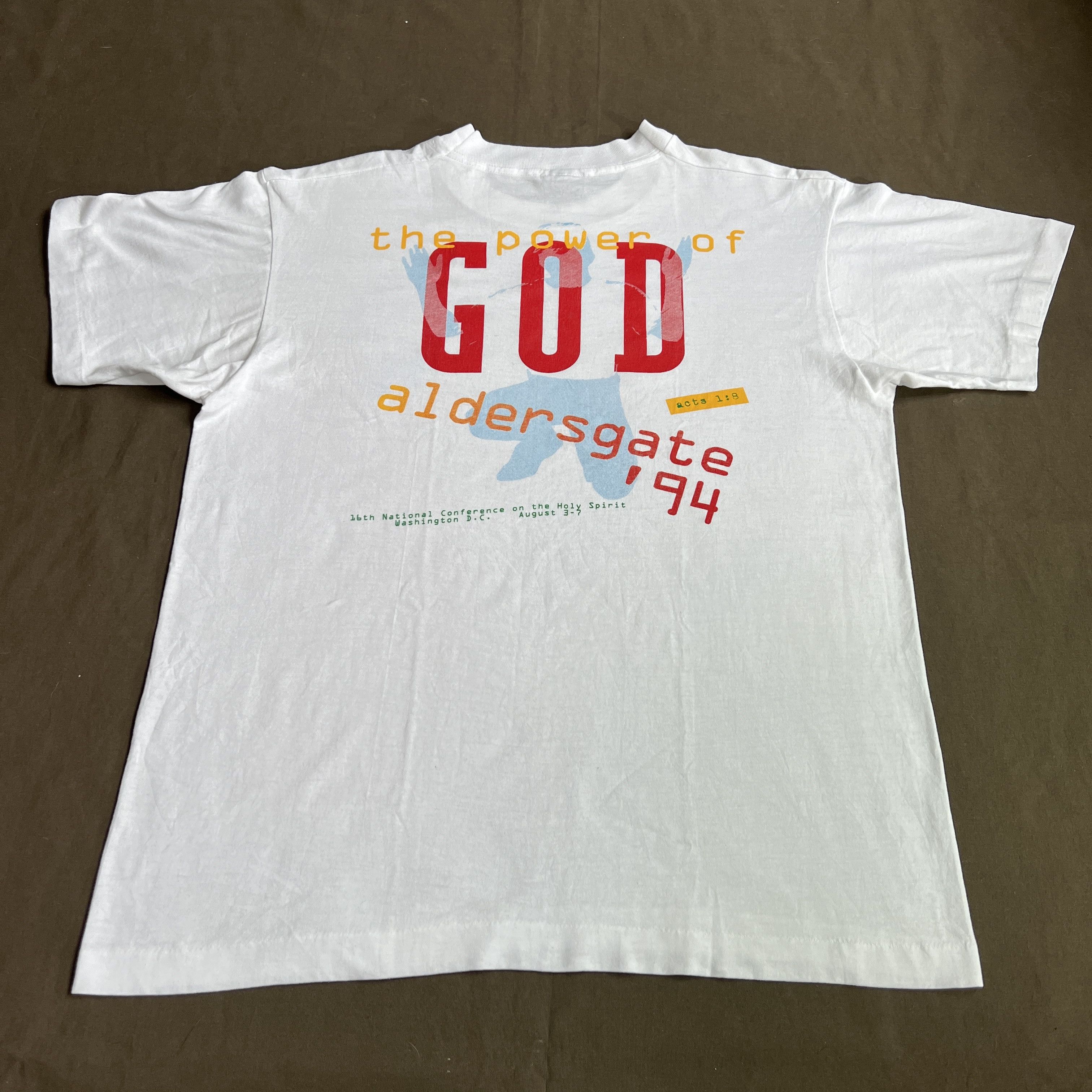 Vintage Vintage 90s Jesus the power of God Aldersgate Promo Tee Size US L / EU 52-54 / 3 - 3 Thumbnail