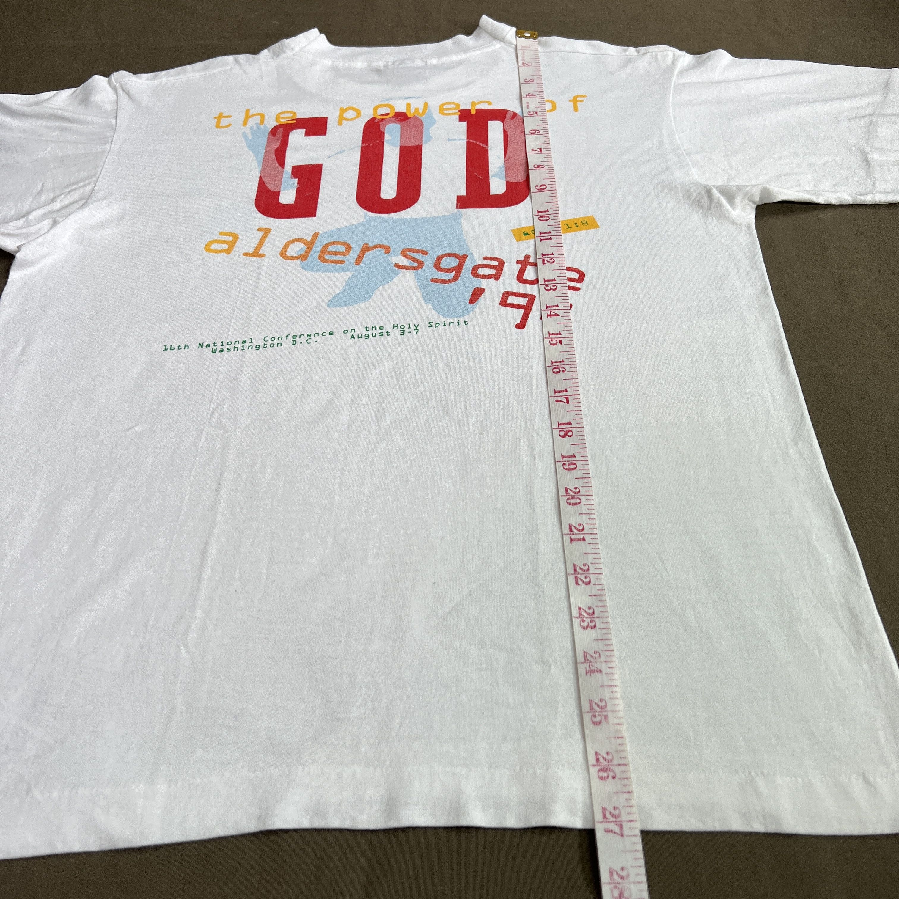 Vintage Vintage 90s Jesus the power of God Aldersgate Promo Tee Size US L / EU 52-54 / 3 - 7 Thumbnail