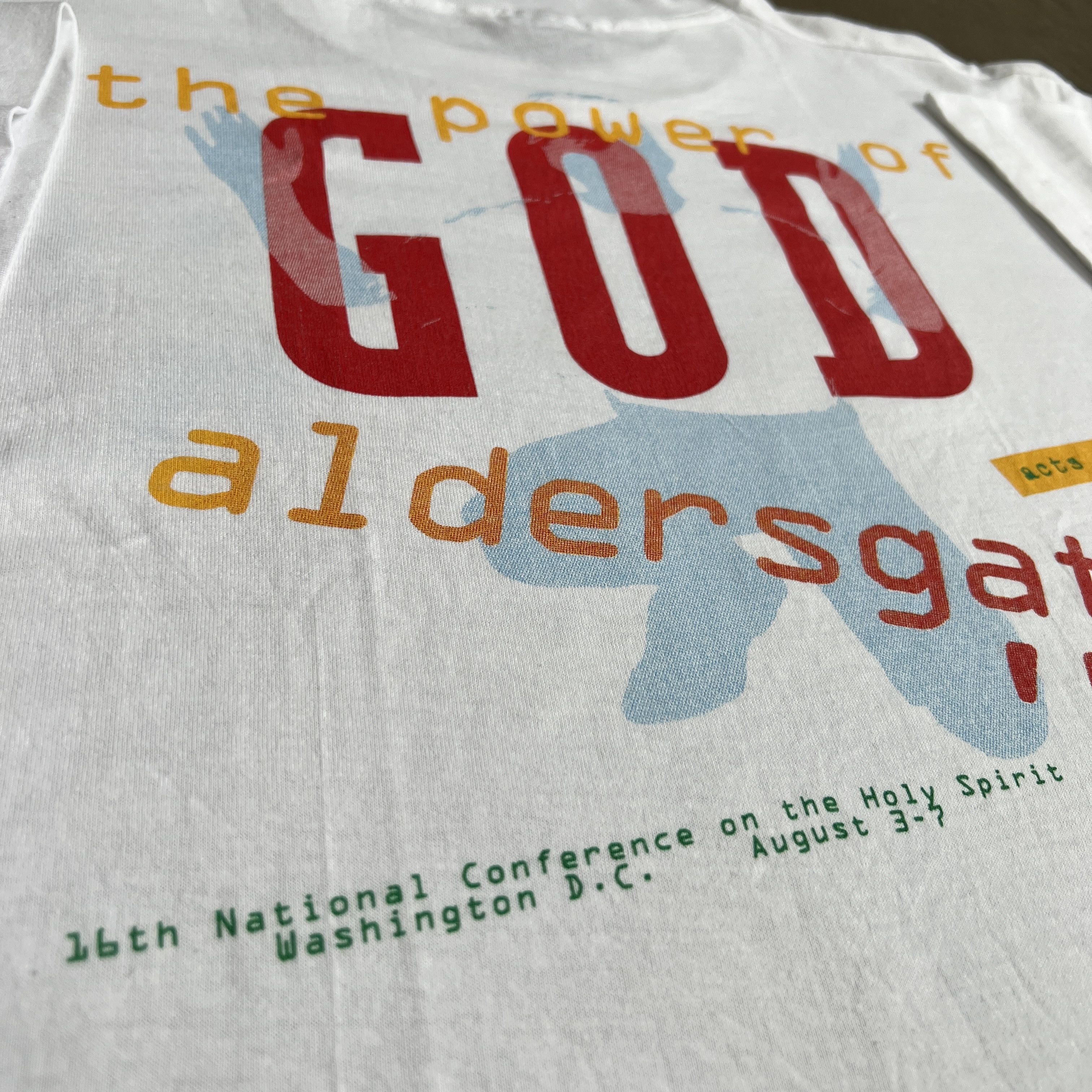 Vintage Vintage 90s Jesus the power of God Aldersgate Promo Tee Size US L / EU 52-54 / 3 - 2 Thumbnail