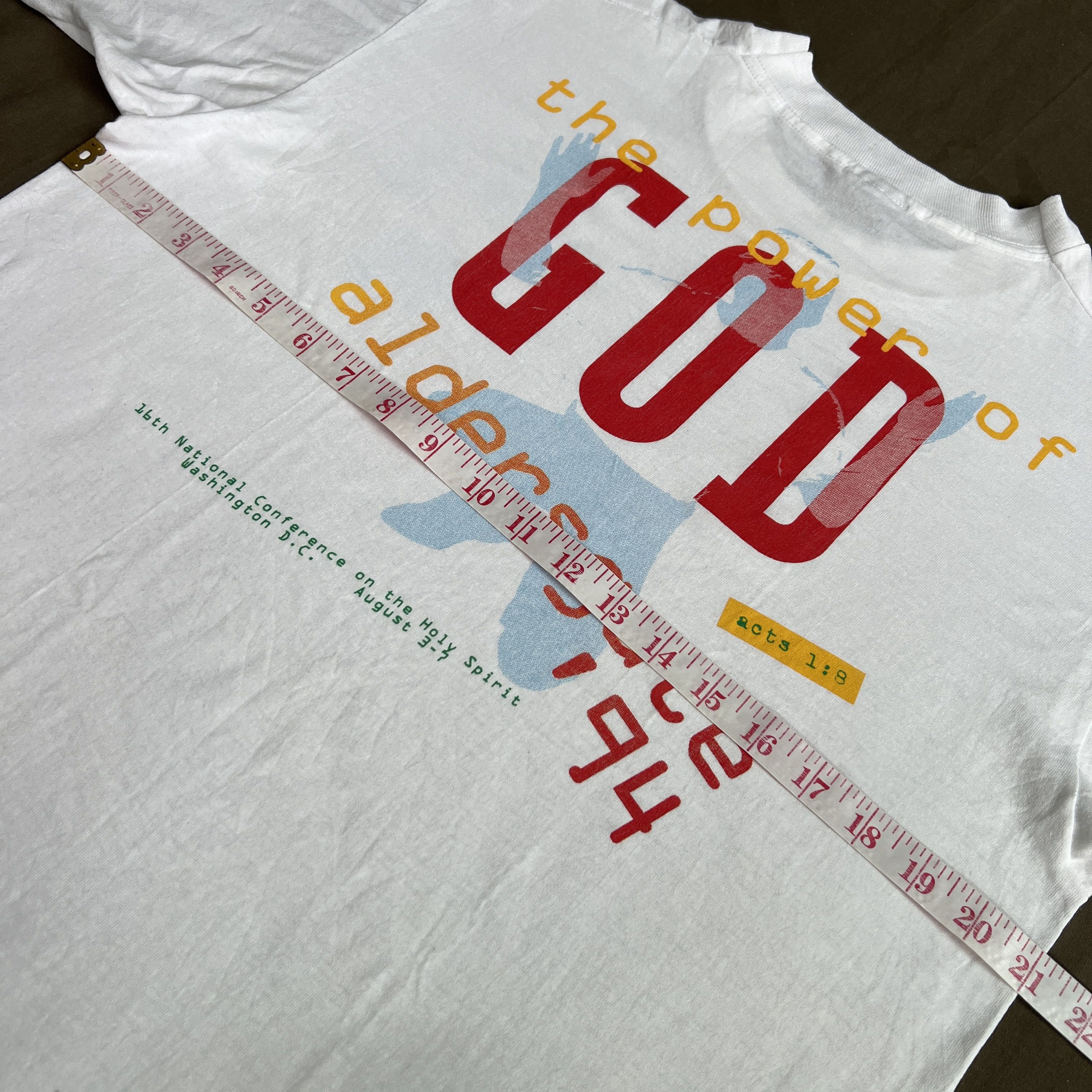 Vintage Vintage 90s Jesus the power of God Aldersgate Promo Tee Size US L / EU 52-54 / 3 - 6 Thumbnail