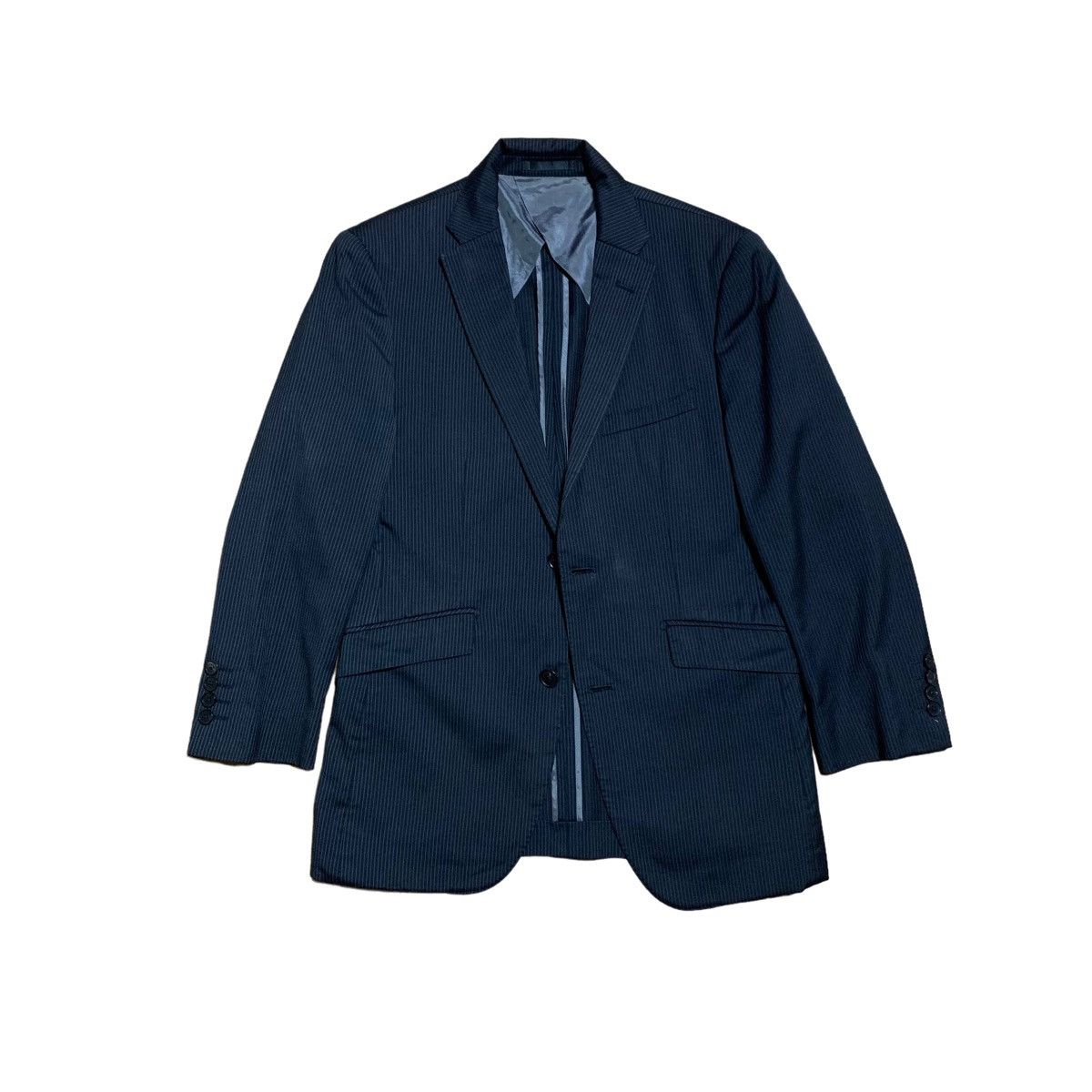 Gray Thin Stripe Blazer