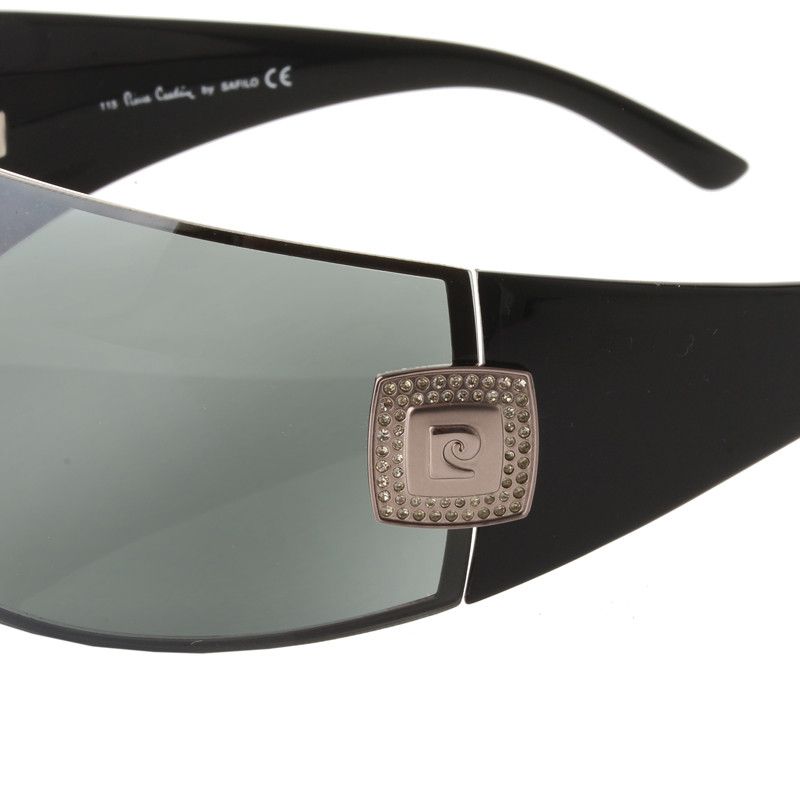 Pierre Cardin Pierre Cardin 00's Black Crystal Square Sunglasses Size ONE SIZE - 3 Thumbnail