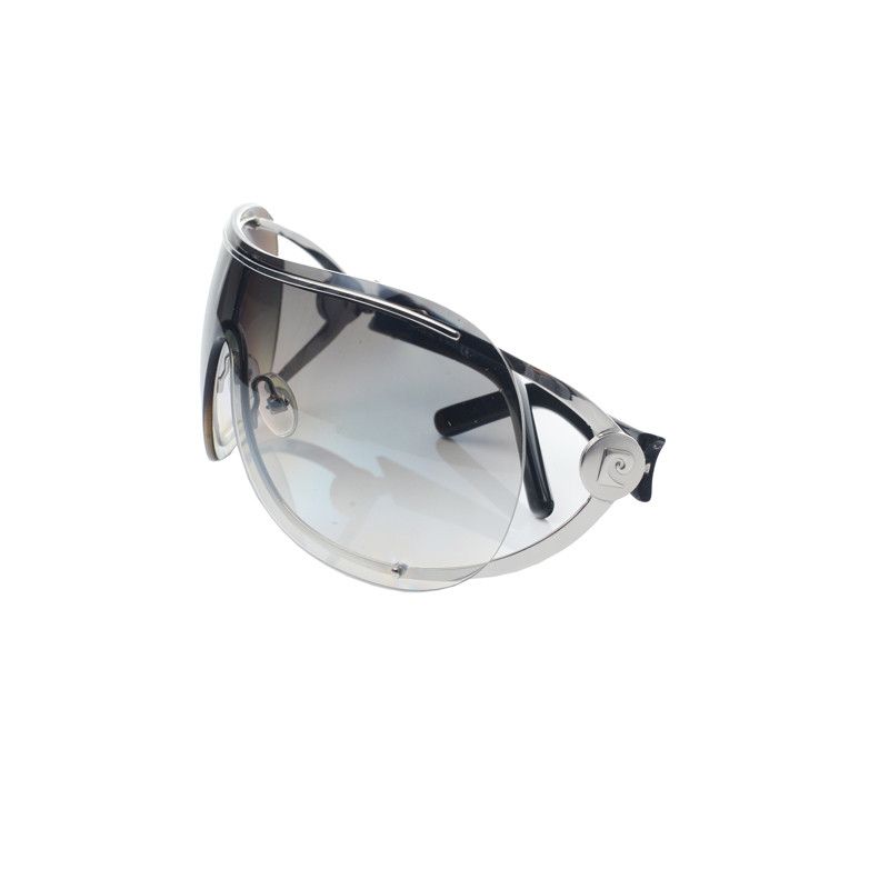 Pierre Cardin Pierre Cardin 00's Black Oval Mask Sunglasses Size ONE SIZE - 4 Thumbnail
