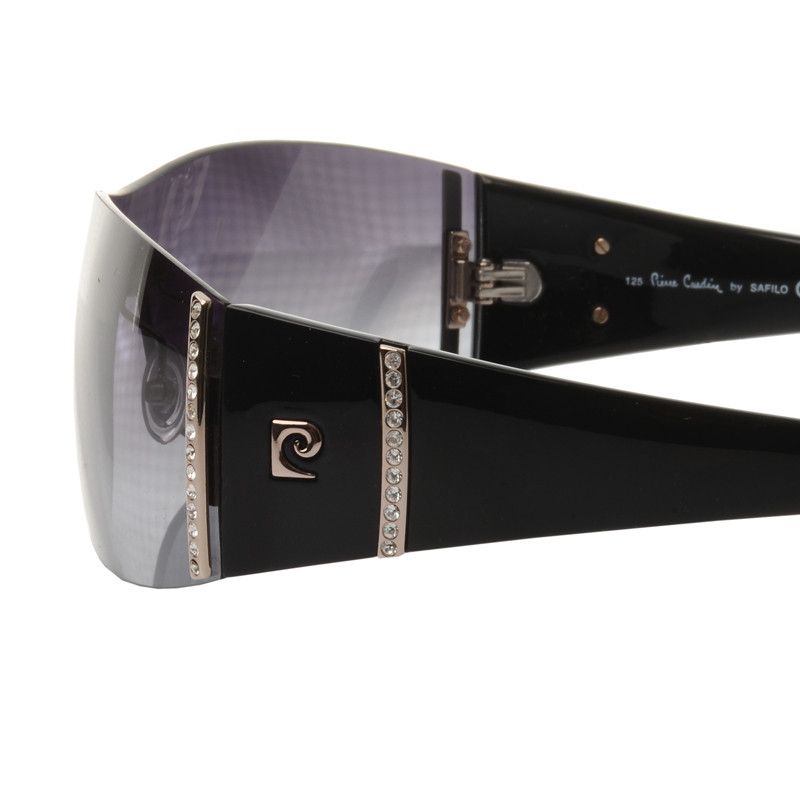 Pierre Cardin Pierre Cardin 00's Rimless Crystals Black Sunglasses Size ONE SIZE - 3 Thumbnail
